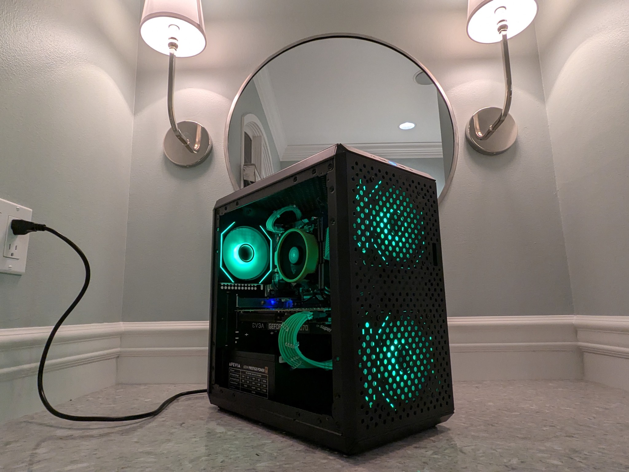 Green, Budget, m-atx, 1080p custom PC |RTX 2070 Super|Ryzen 5 3600|16GB DDR4 3200|1TB SSD| WiFi 6|🔥🔥