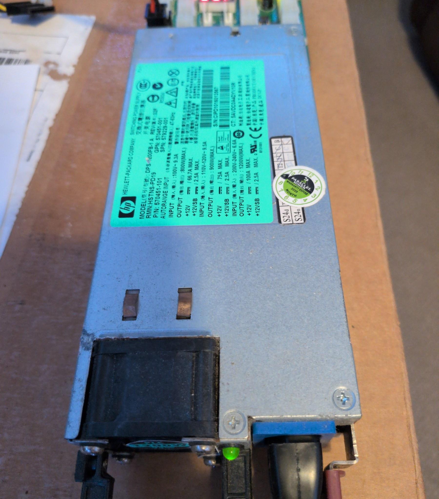 HP 1200W Server PSU DPS-1200FB Kit Breakout Board Cables - Unit 4