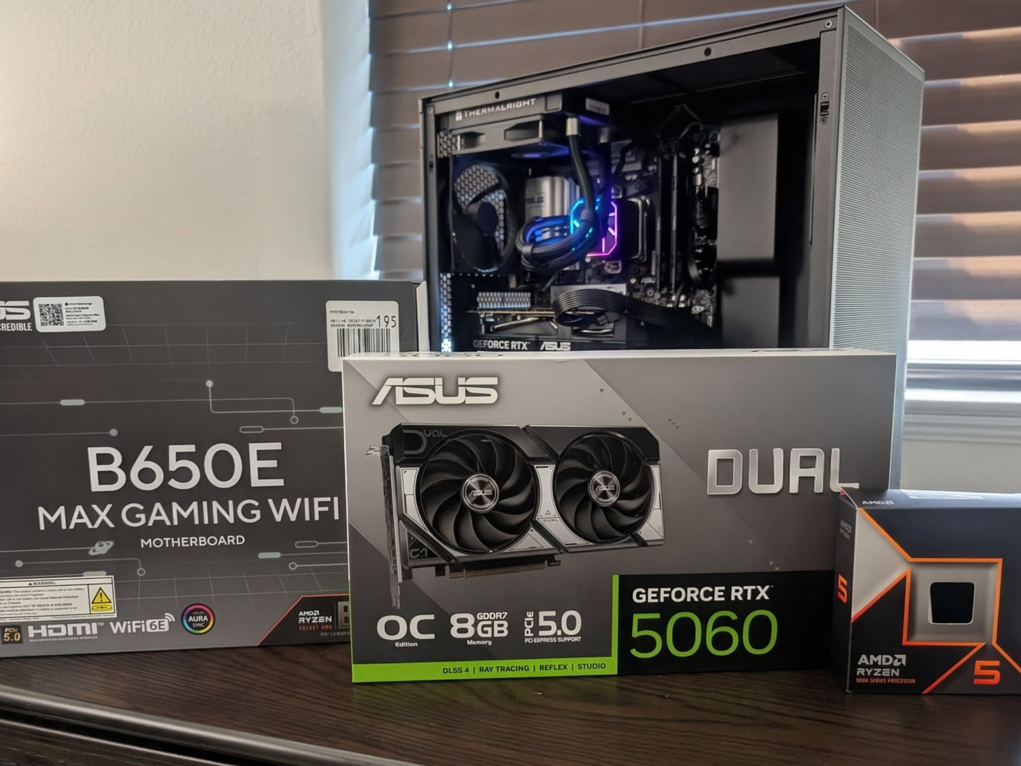 Ryzen 5 9600X | ASUS RTX 5060 | 32GB DDR5 | 1TB NVMe SSD | Wifi | Windows 11 Home |  Gaming PC