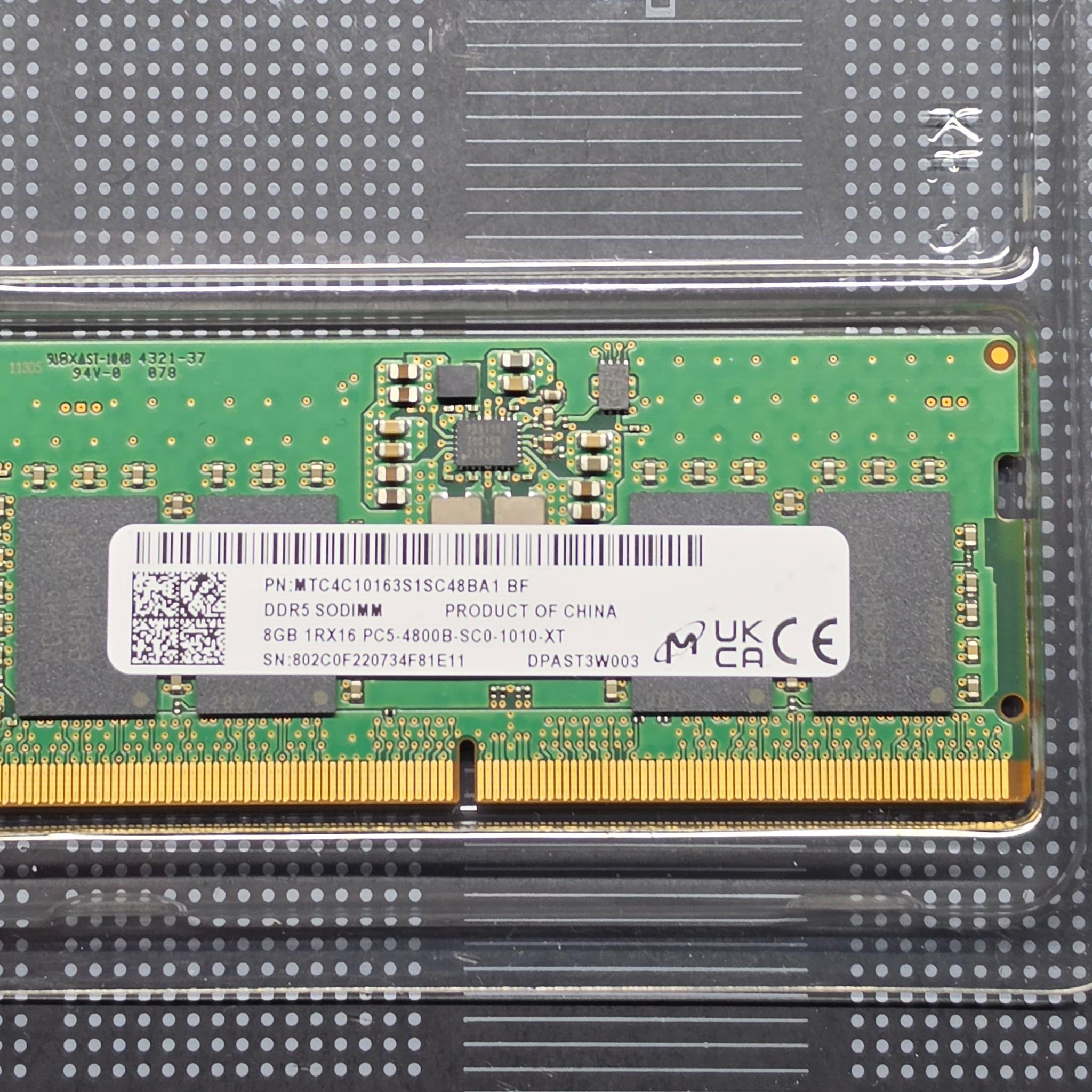 Micron SODIMM 8GB PC5 DDR5-4800