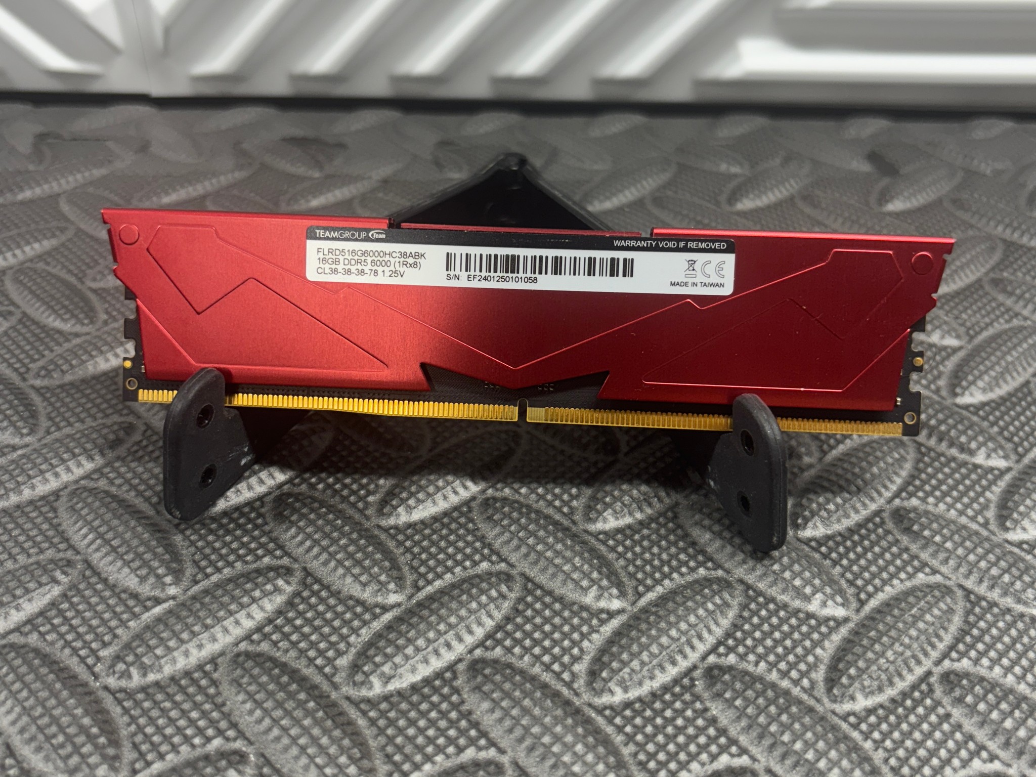 TEAMGROUP T-Force Delta RGB 16GB DDR5-6000 CL38 Desktop RAM | Red | FLRD516G6000HC38ABK