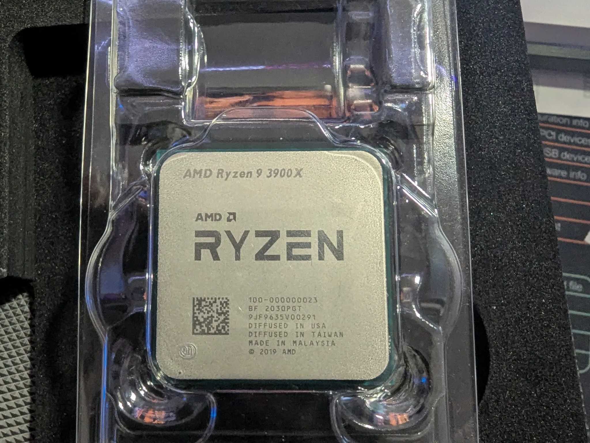 Ryzen 9 3900X CPU with Brand New Wraith Prism RGB Cooler