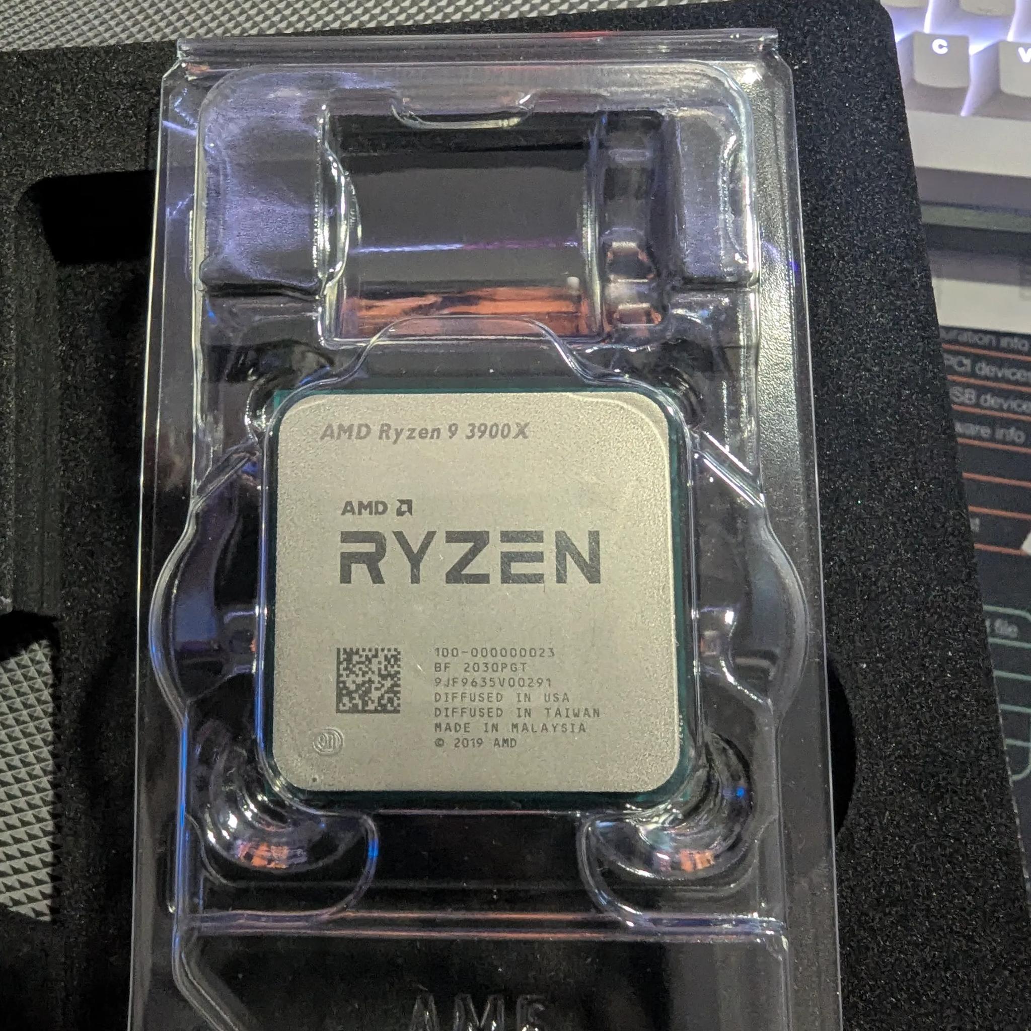 Ryzen 9 3900X CPU with Brand New Wraith Prism RGB Cooler
