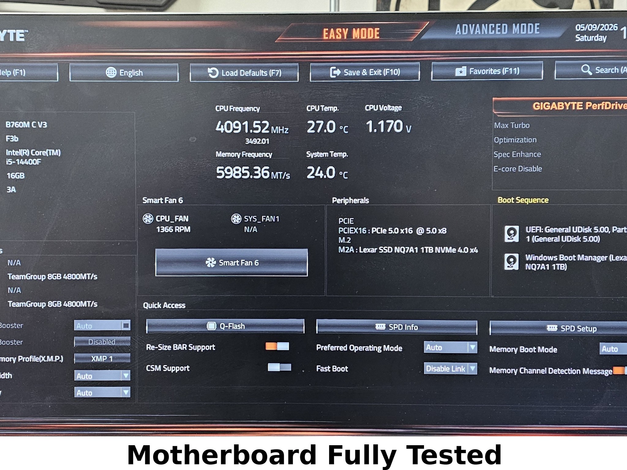 Gigabyte B760M C V3 LGA1700 DDR5 mATX Motherboard
