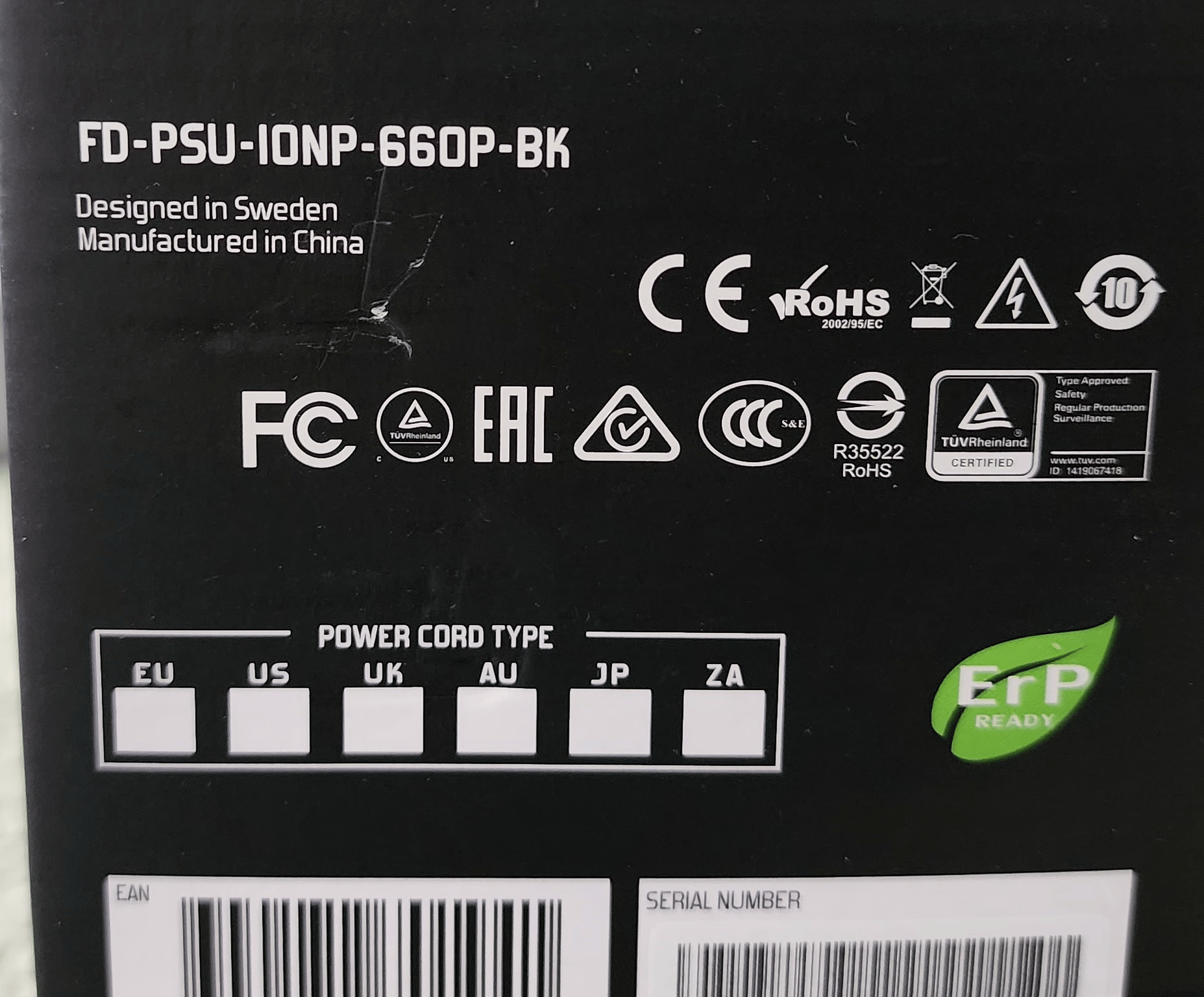 |SEALED| Fractal Design Ion+ 660W 80+ Platinum Certified Fully Modular ATX Power Supply