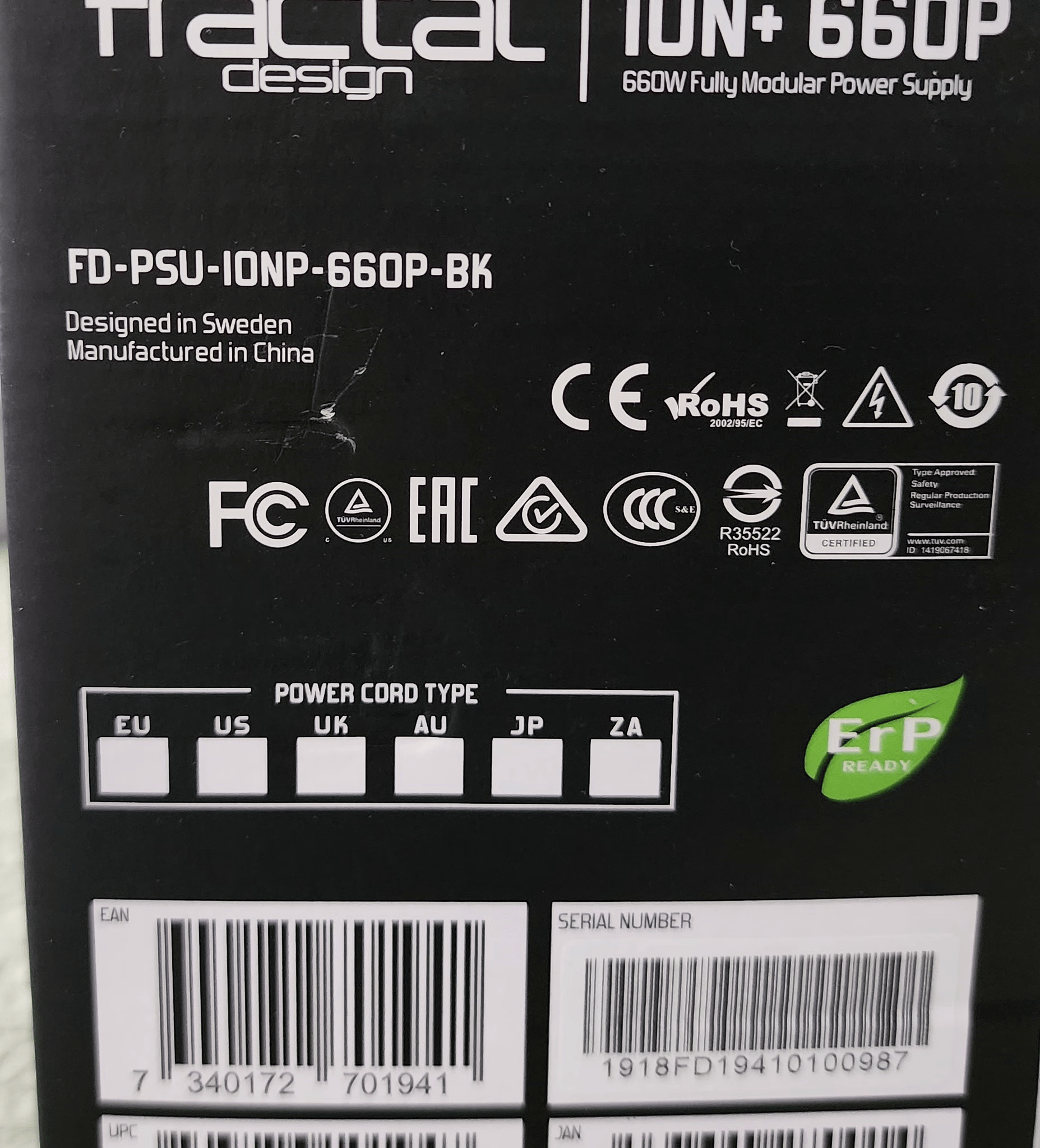 |SEALED| Fractal Design Ion+ 660W 80+ Platinum Certified Fully Modular ATX Power Supply