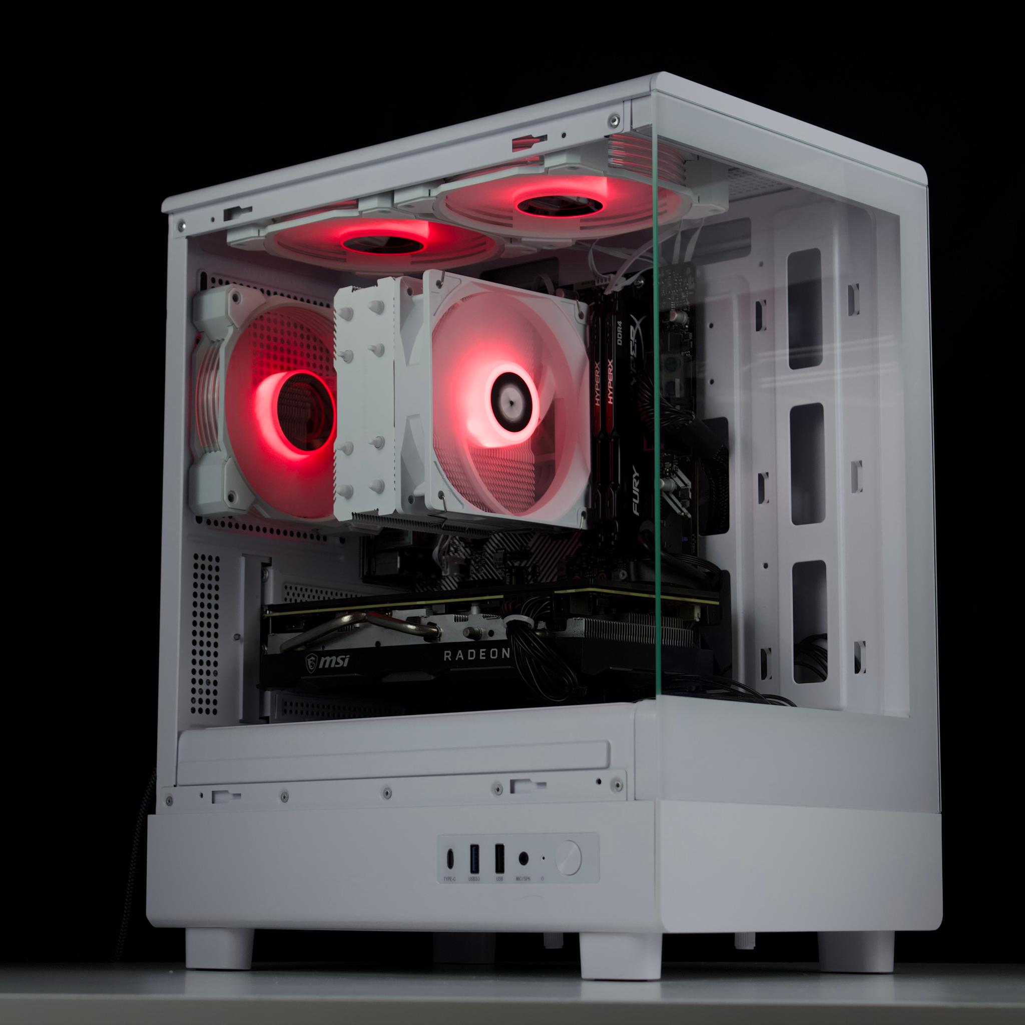 🧊❄️🧊 White Gaming PC – RX 5700 XT, Ryzen 5 3500X, 16GB RAM, 480GB SSD - WiFi, BlueTooth ...