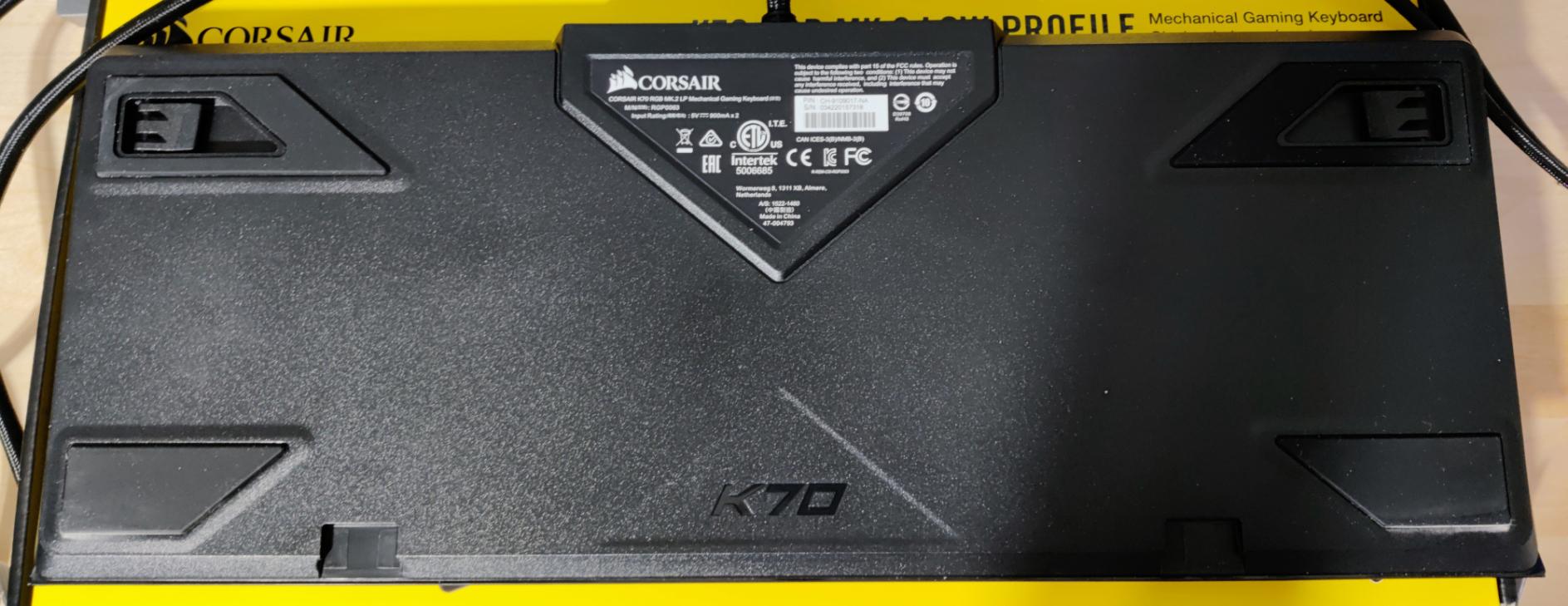 Corsair K70 RGB Dual USB Type-A Port MK.2 Low Profile Wired Gaming Keyboard