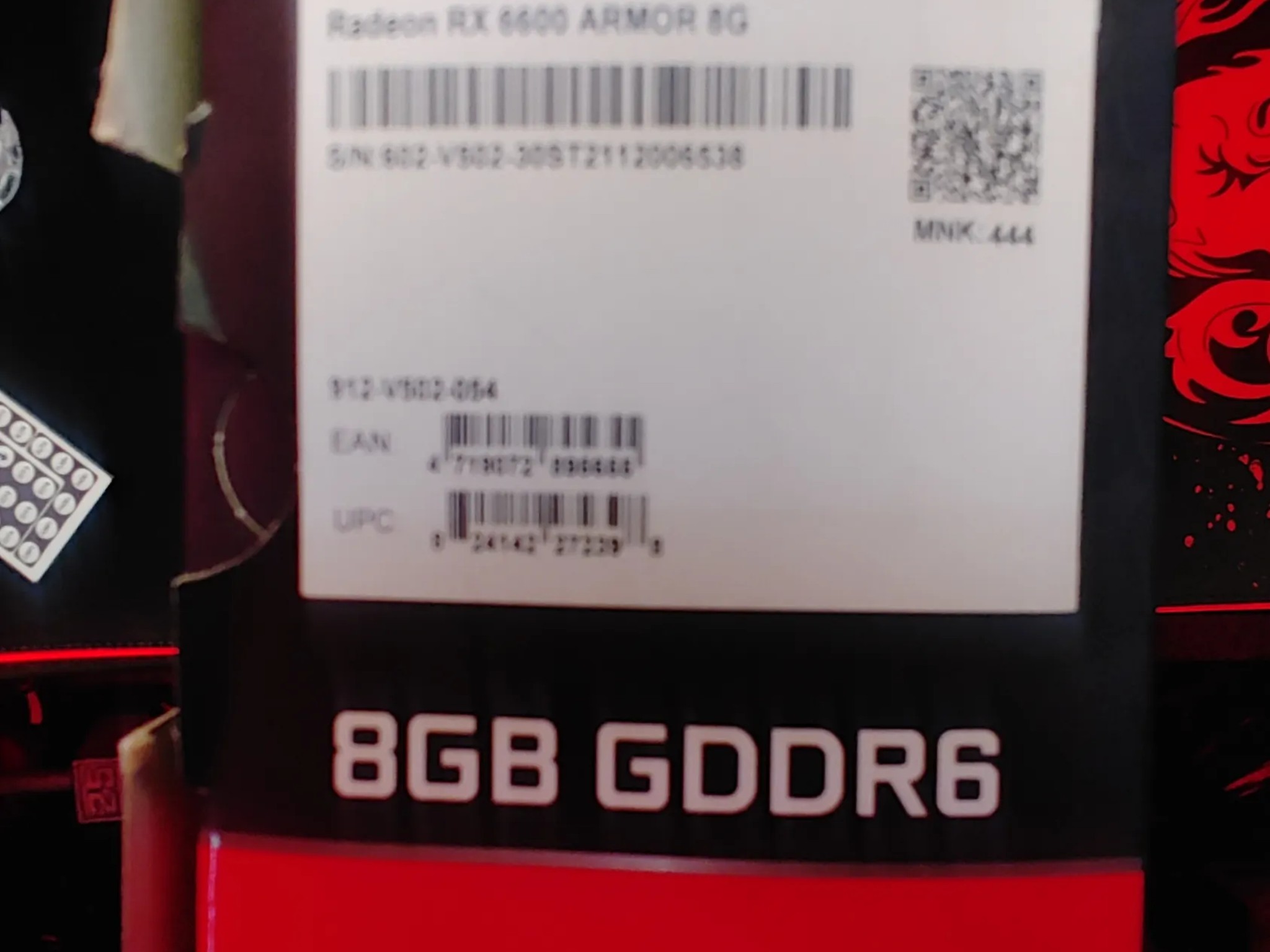 The MSI ARMOR AMD Radeon RX 6600 - 8GB