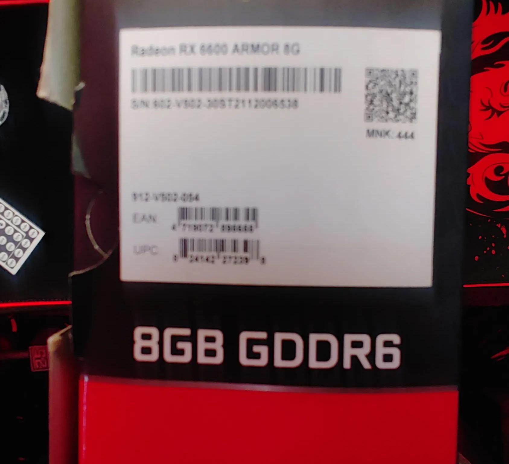 The MSI ARMOR AMD Radeon RX 6600 - 8GB