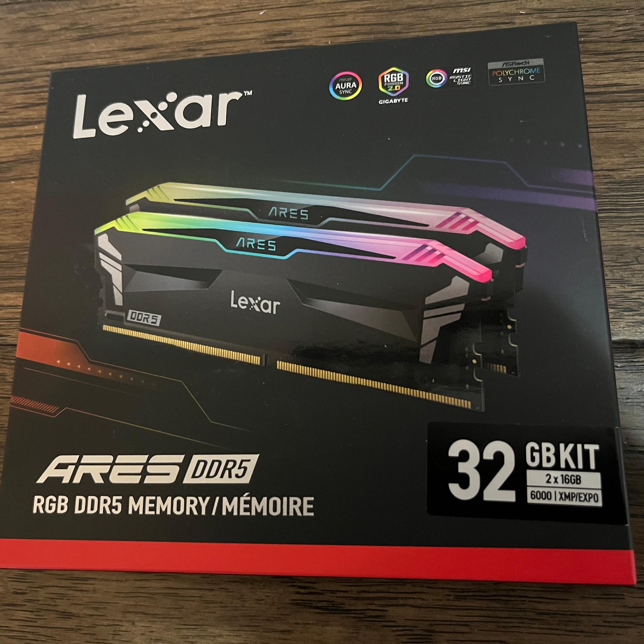 Lexar Ares RGB DDR5 6000 CL30 32GB(2x16GB)