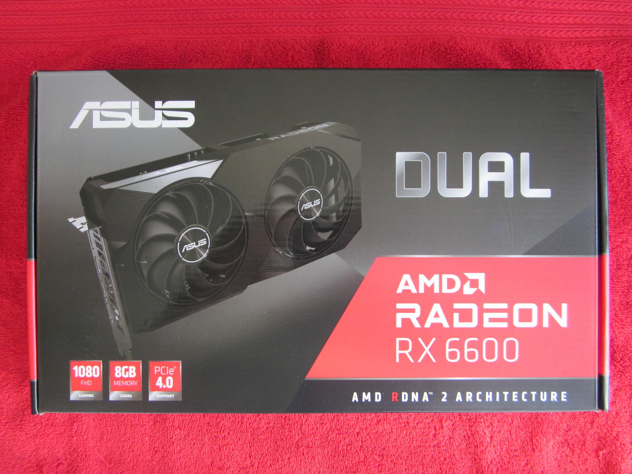 ASUS DUAL AMD Radeon RX 6600 8GB Video Card