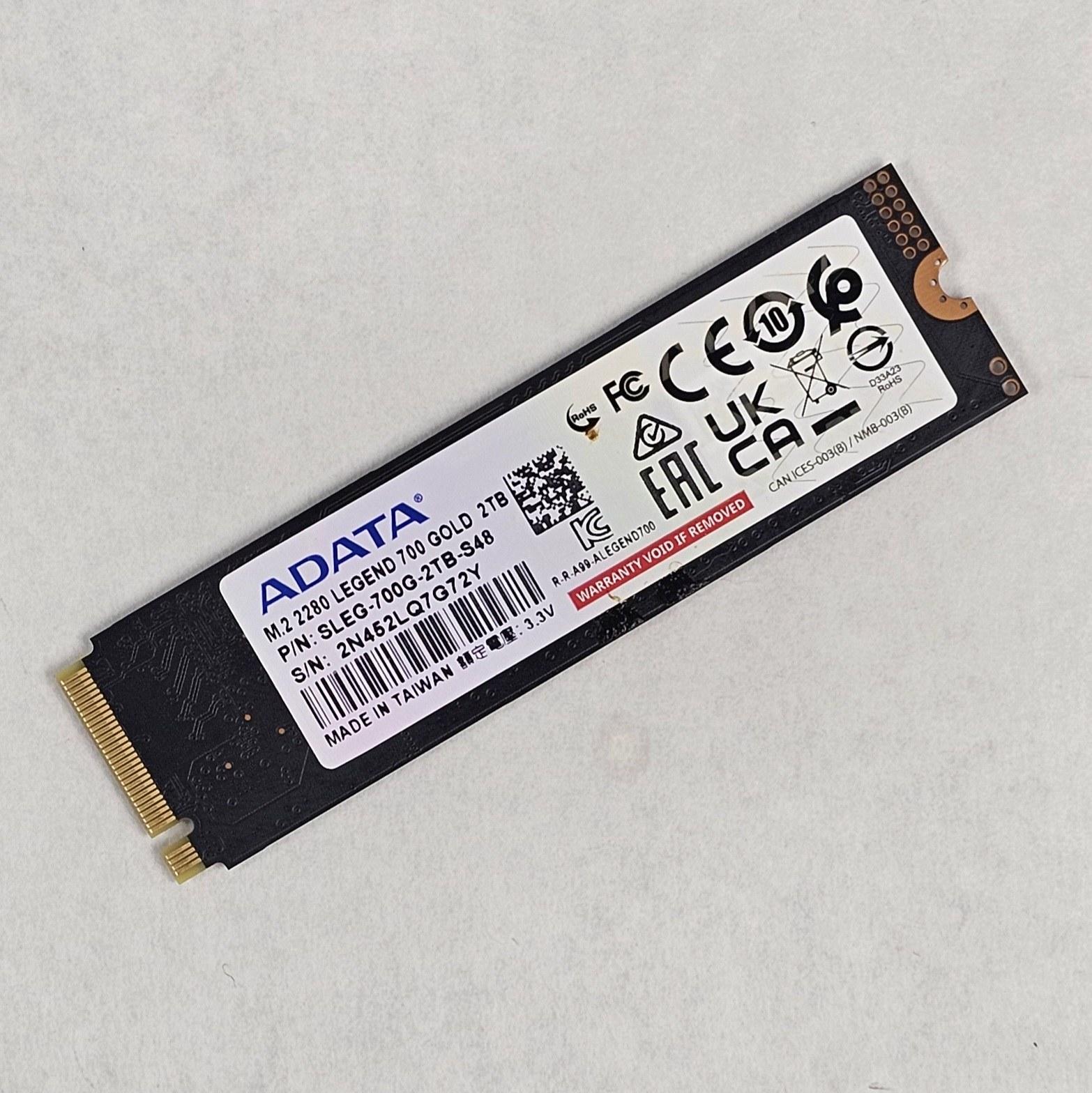 2TB NVMe M.2 SSD ADATA Legend 700 Gold Gen3