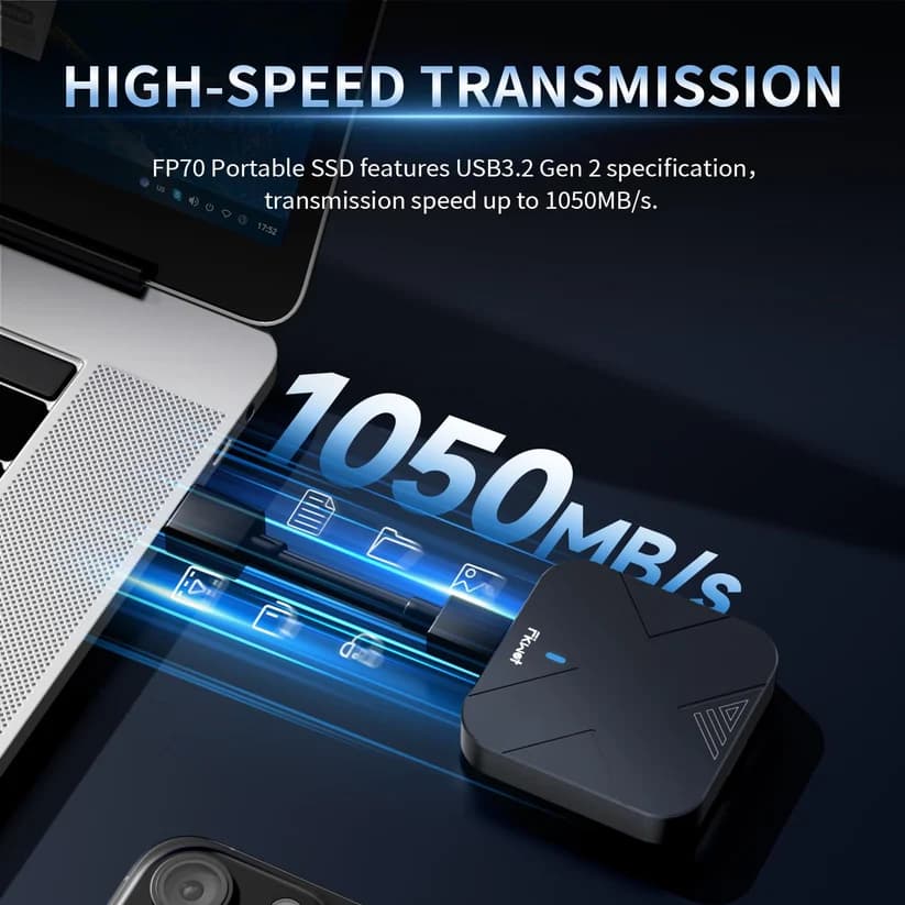 Fikwot FP70 External Magnetic PSSD 2TB Capacity with 1050 mb/s Read and Write Speeds