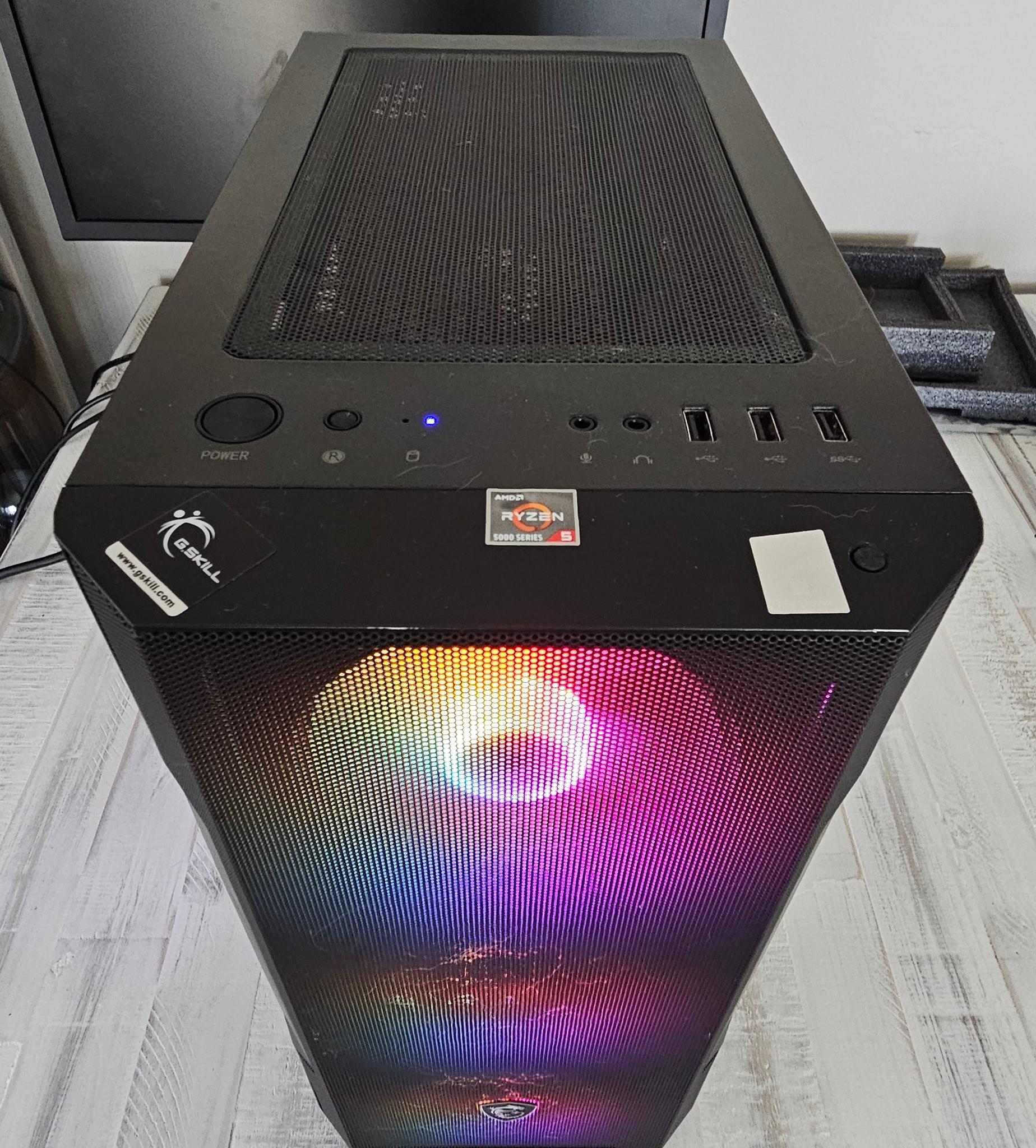 Radeon RX 5700 XT Custom Gaming PC - Ryzen 5 5600G, 16GB RAM, 512GB NVMe