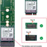 NFHK WiFi Riser Card NGFF Key-E Wireless Networking Card to M.2 NGFF NVME SSD Adapter Key-M