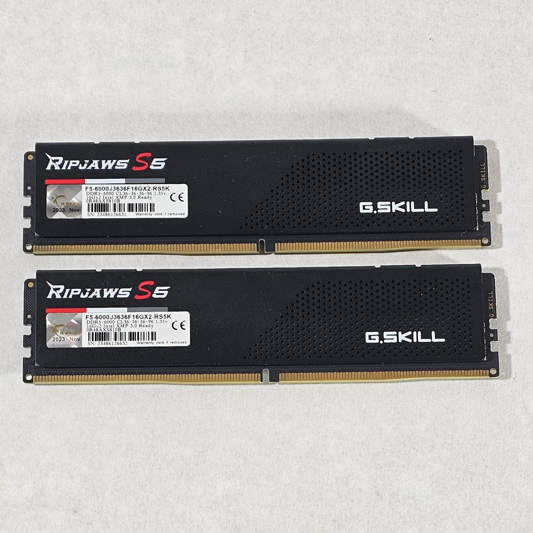 32GB DDR5 (2X16GB) 536 CL36 6000MT/s G.Skill RipJaws S5
