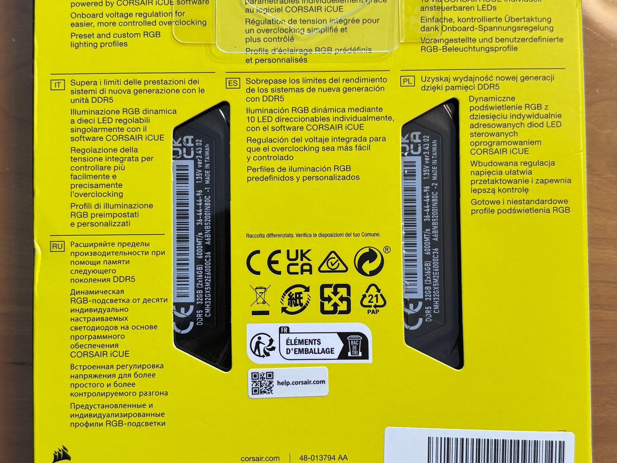 Corsair DDR5 6400 32GBs XMP