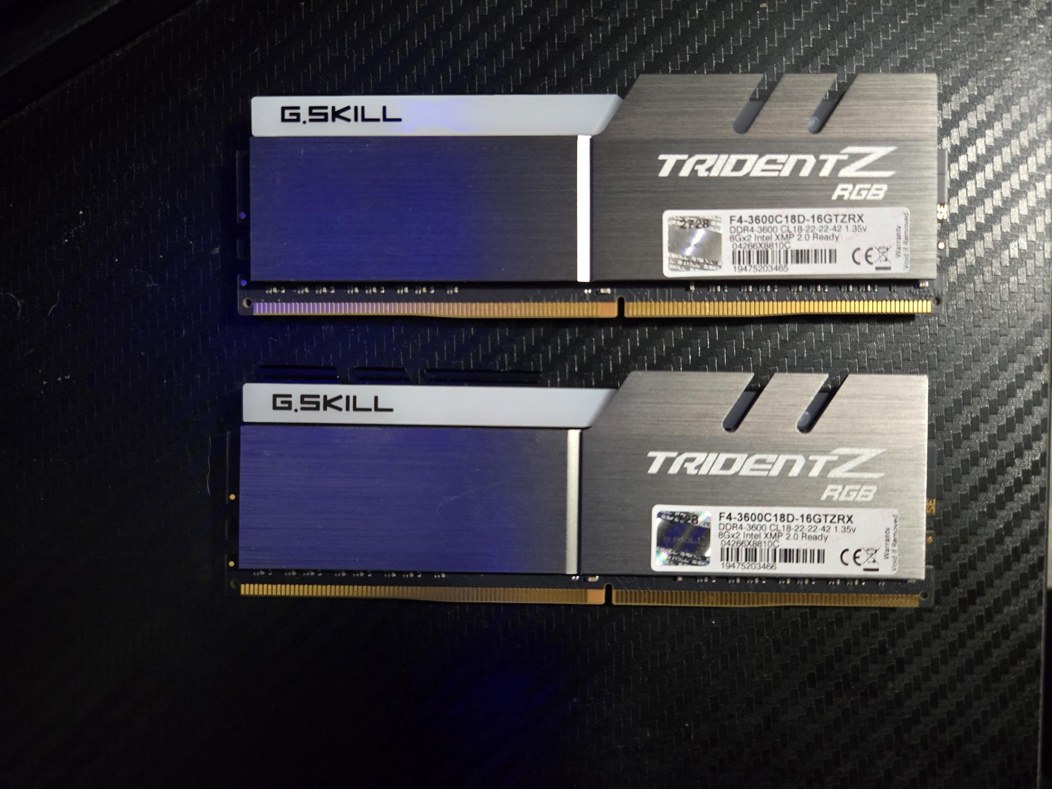 G. Skill Trident Z RGB 16 GB (2 x 8 GB) DDR4-3600 CL18 Memory
