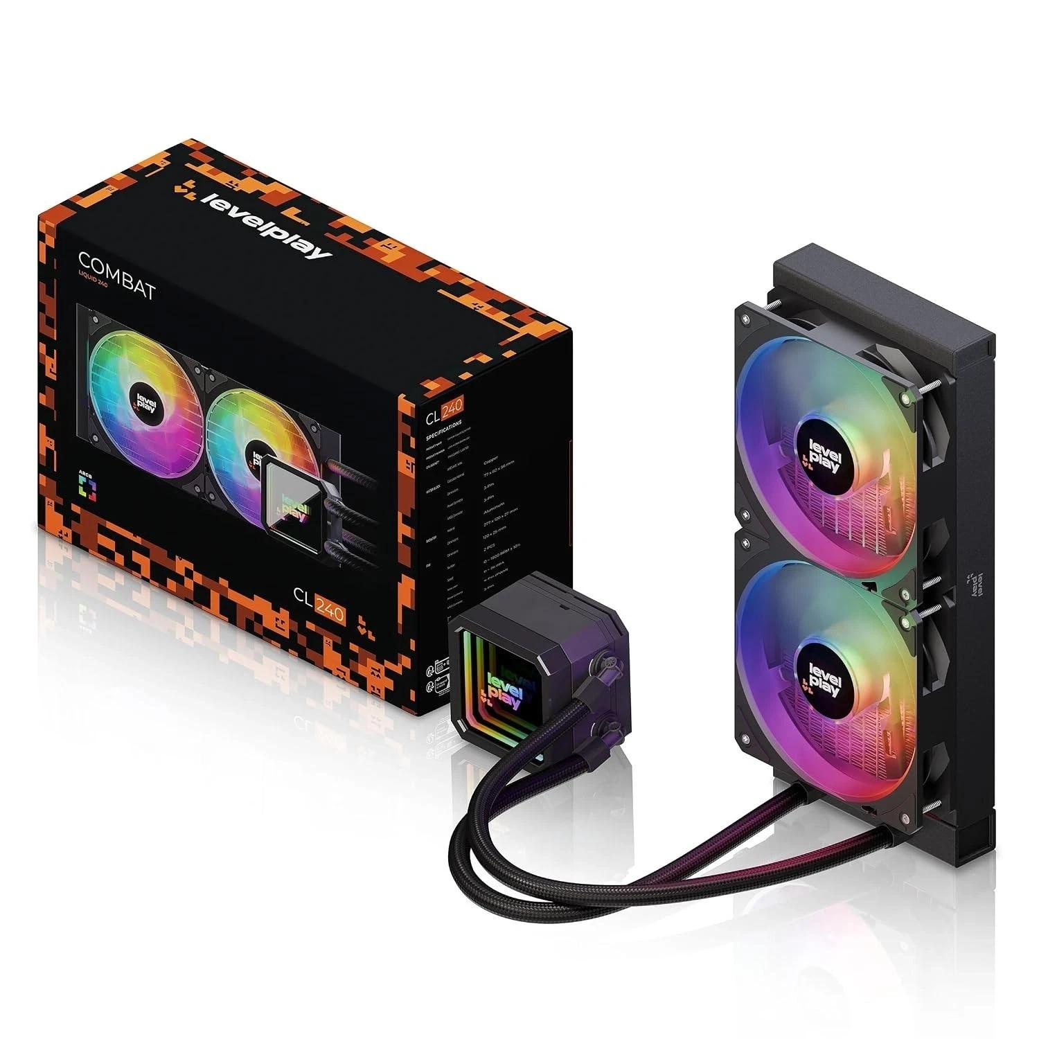 Levelplay Combat CL240 AIO Liquid Cooler- BLACK (NEW)