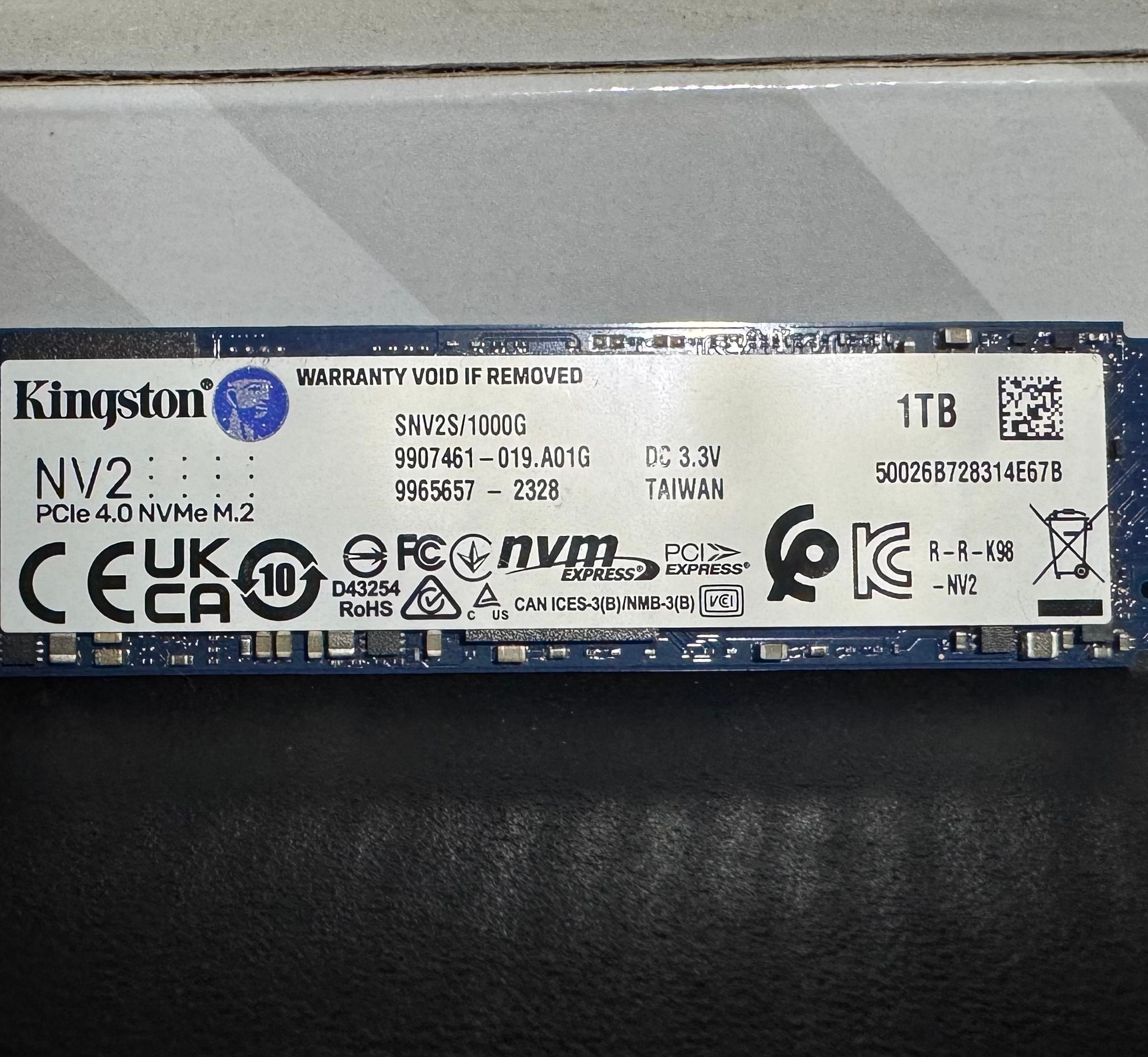 Kingston NV2 1TB PCIe 4.0 NVMe M.2 SSD – 96% Health – Tested | Jawa