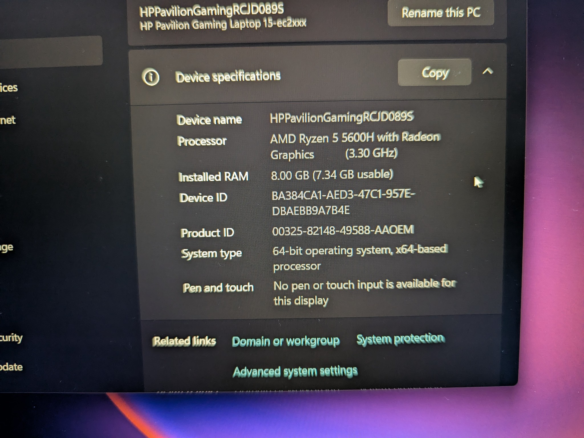 HP Pavilion Gaming Laptop (GTX 1650 Mobile) *READ DESCRIPTION*
