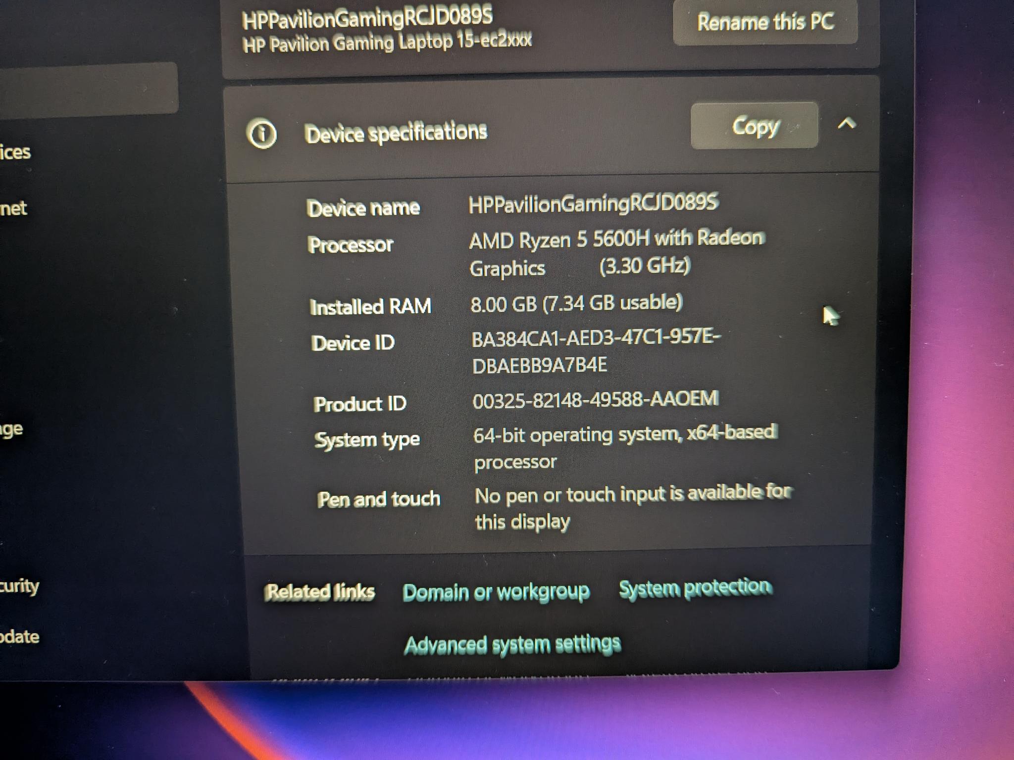 HP Pavilion Gaming Laptop (GTX 1650 Mobile) *READ DESCRIPTION*