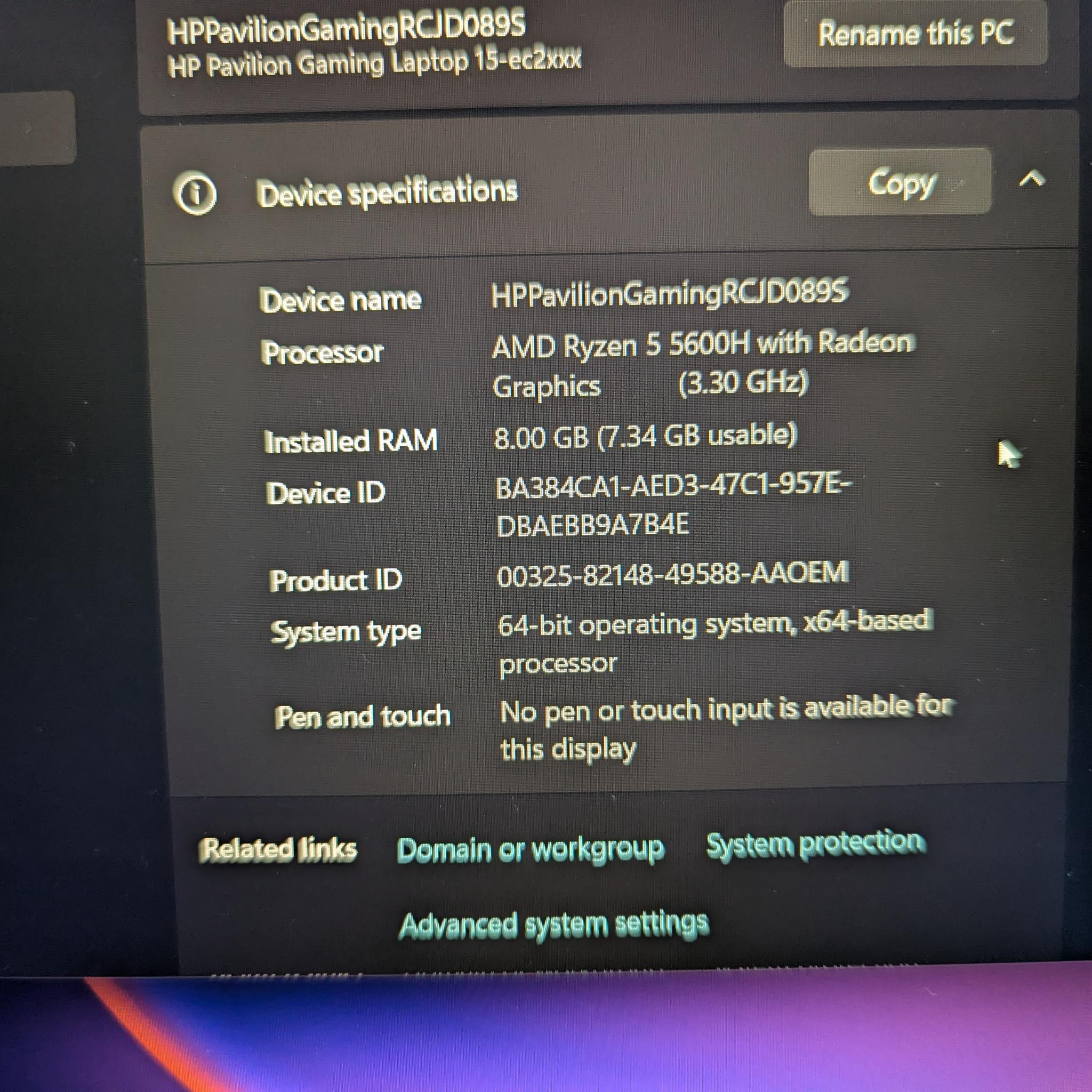 HP Pavilion Gaming Laptop (GTX 1650 Mobile) *READ DESCRIPTION*