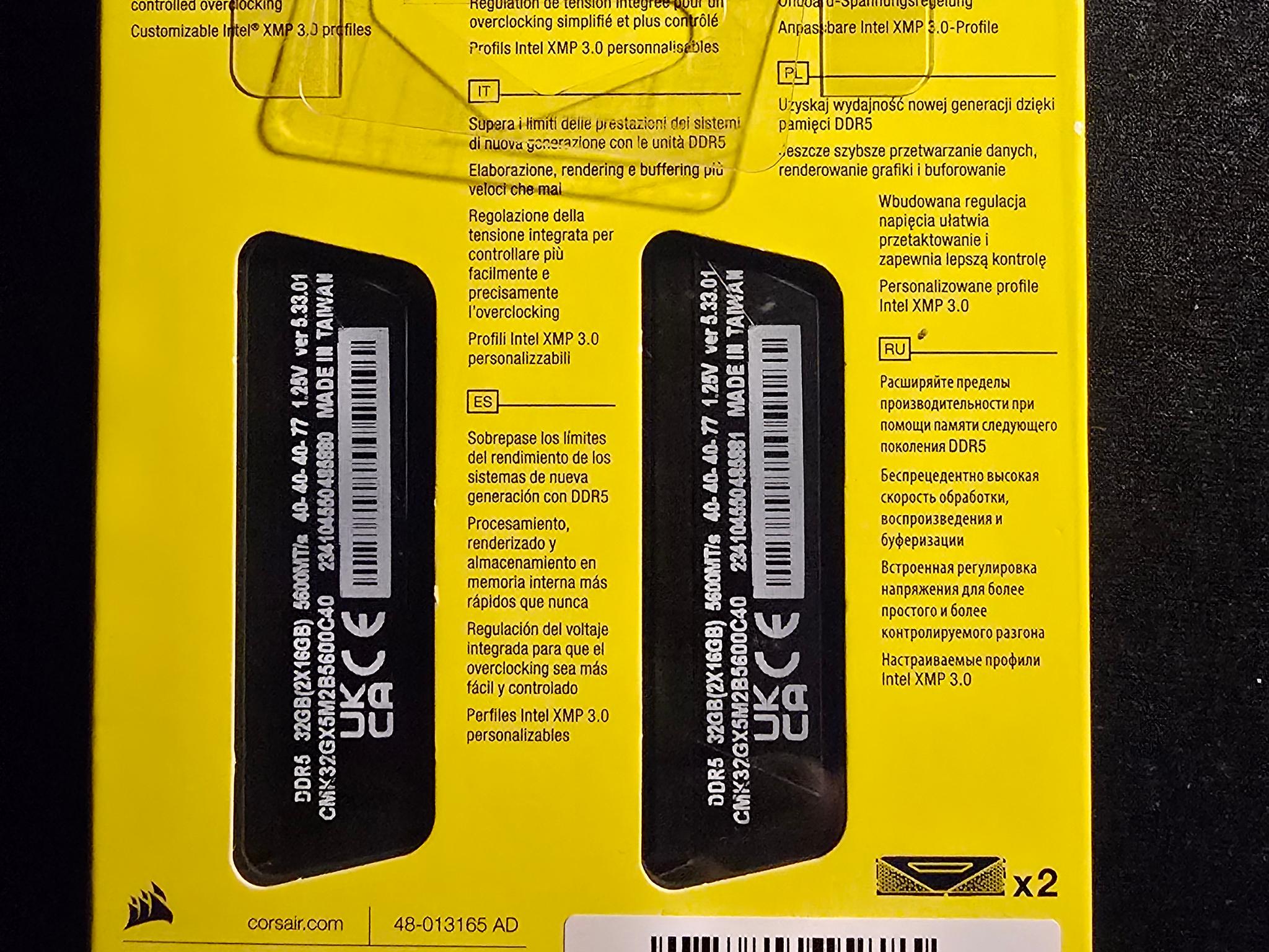 Corsair Vengeance DDR5 32GB