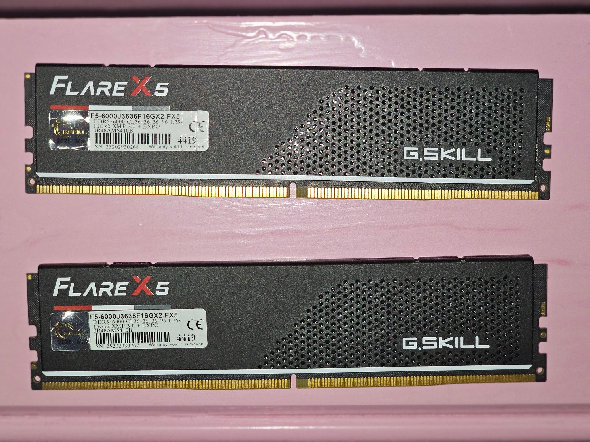 G.Skill Flare X5 Series AMD EXPO DDR5 RAM 32GB (2 x 16GB) 6000MT/s CL36-36-36-96 Low Profile