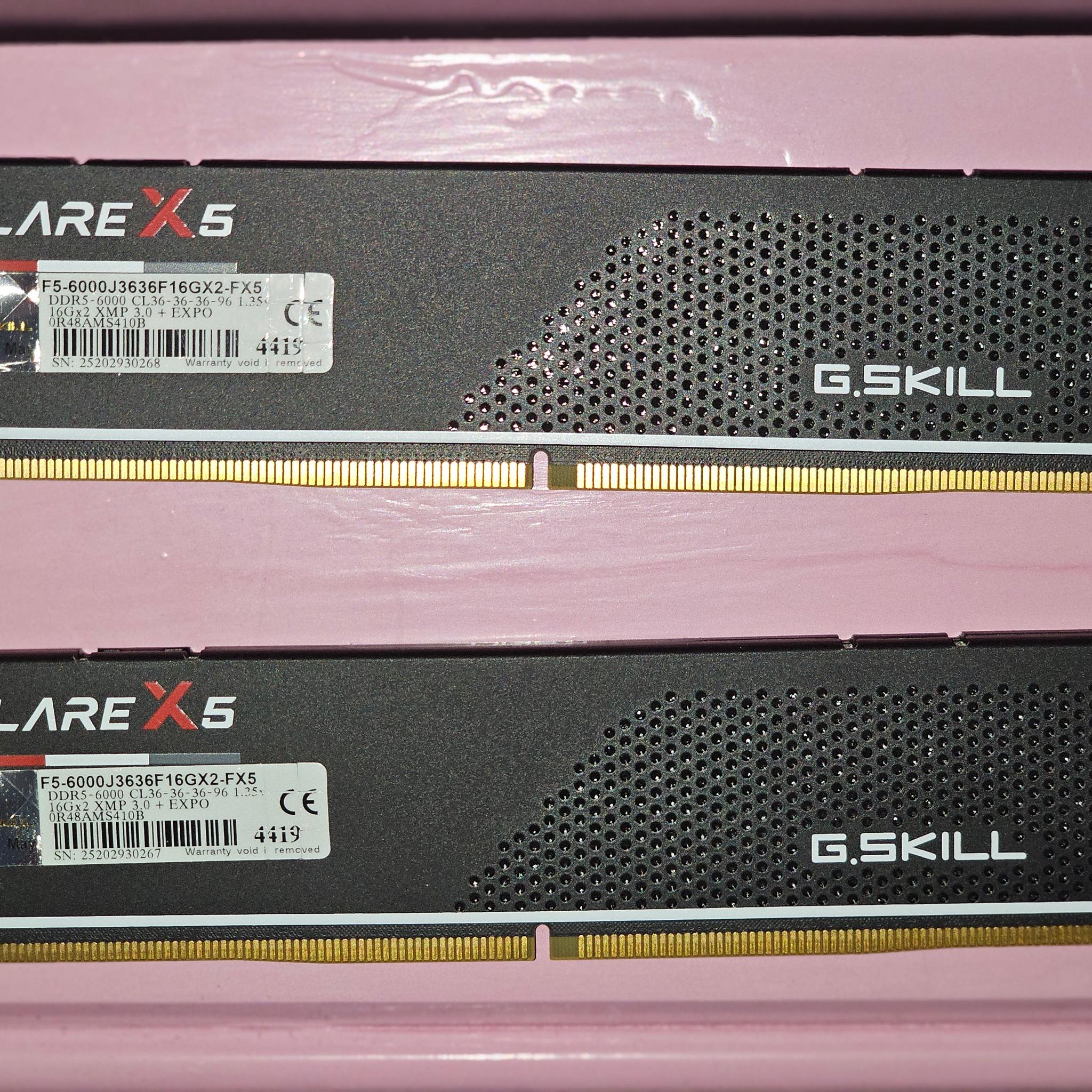 G.Skill Flare X5 Series AMD EXPO DDR5 RAM 32GB (2 x 16GB) 6000MT/s CL36-36-36-96 Low Profile