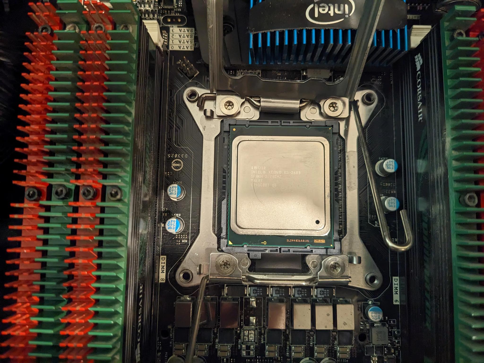 Intel x79 Motherboard Combo 8c/16t 24gb DDR3