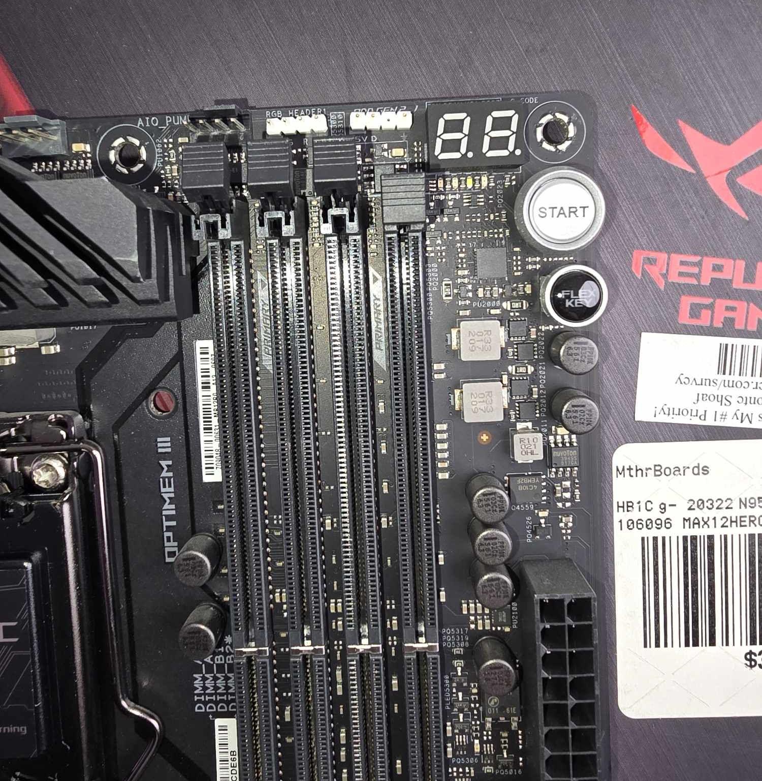 Asus ROG Maximus XII Hero (Wi-Fi) Z490 LGA 1200 ATX Motherboard Intel
