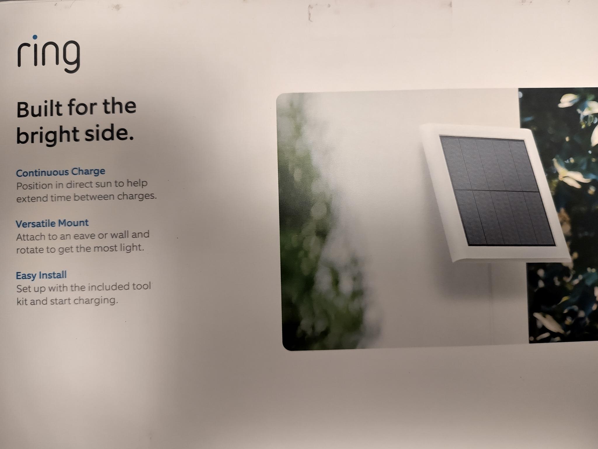 Unused Ring Spotlight Cam Plus, Solar Panel, and Contact Sensors