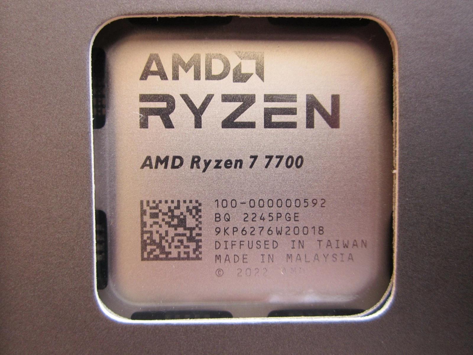 NEW! AMD Ryzen 7 7700 - 8-Core 3.8/5.3 GHz AM5 CPU w/Wraith Prism RGB Cooler