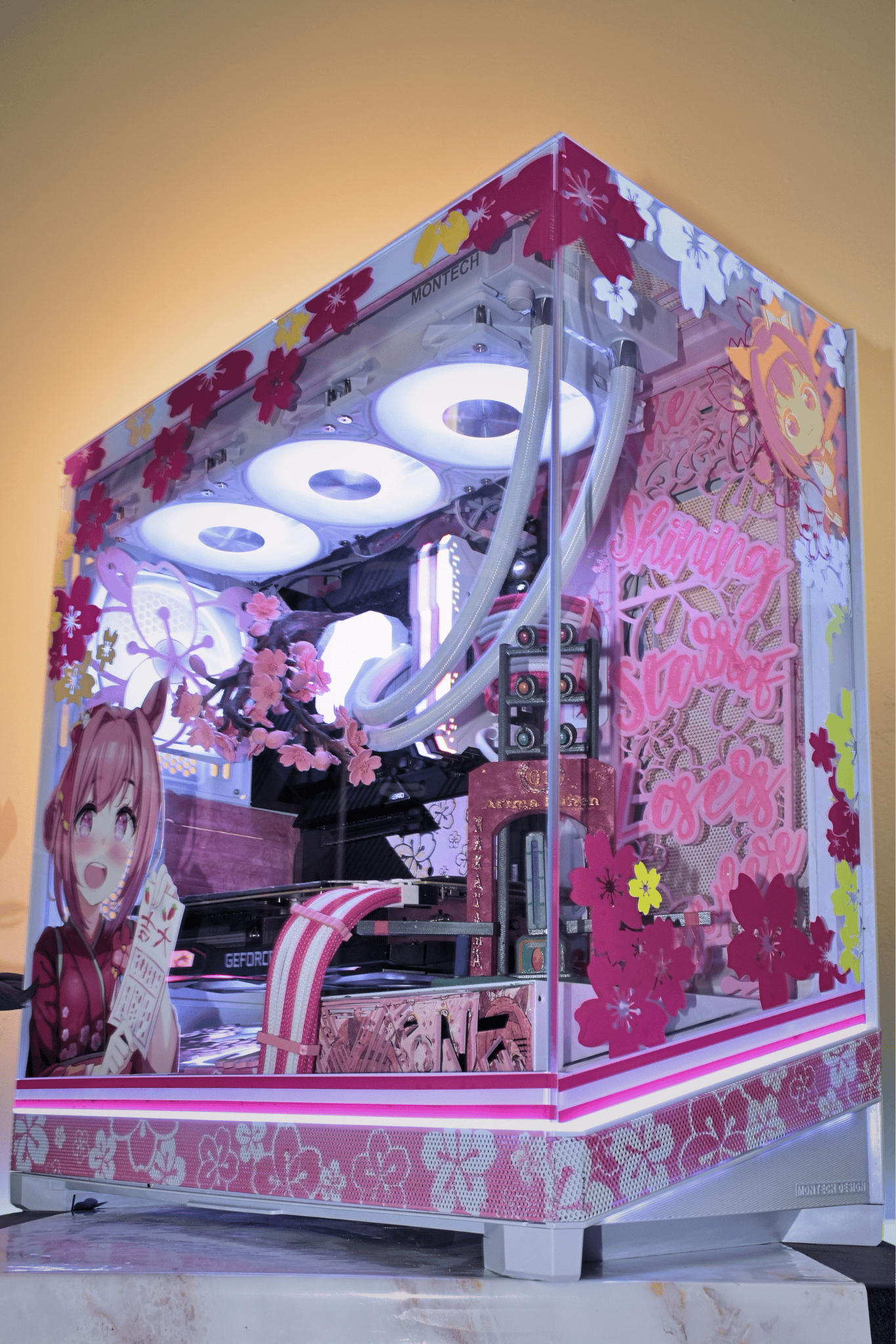 Montech Sky3 - Umamusume Pretty derby - Haru Urara Themed Custom PC Case
