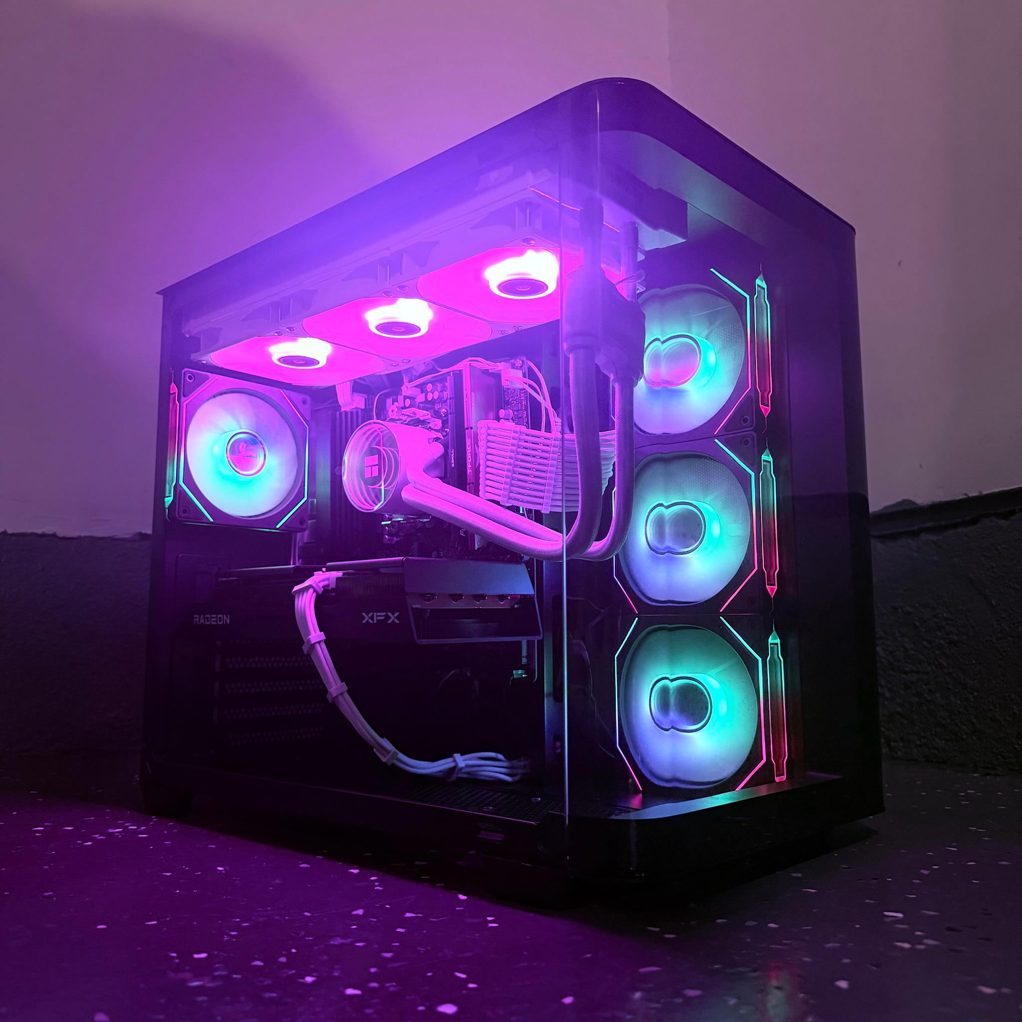 🔵"Void Aurora"⚫️| 1440p Gaming | Ryzen 5 7500X3D | RX 9060 XT |322GB DDR5 | 2.5TB Storage
