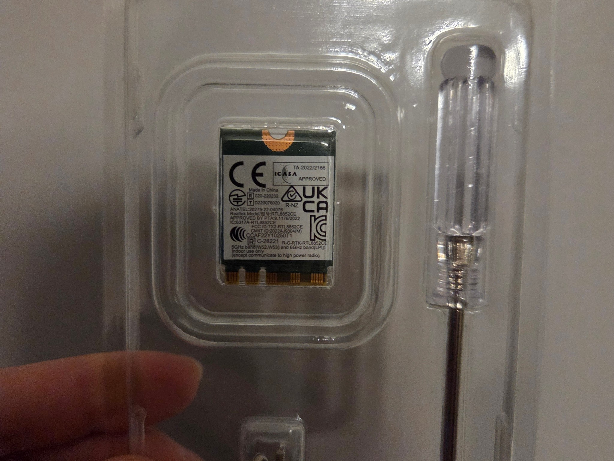 WiFi 6E Card - Realtek RTL8852CE (excellent condition)