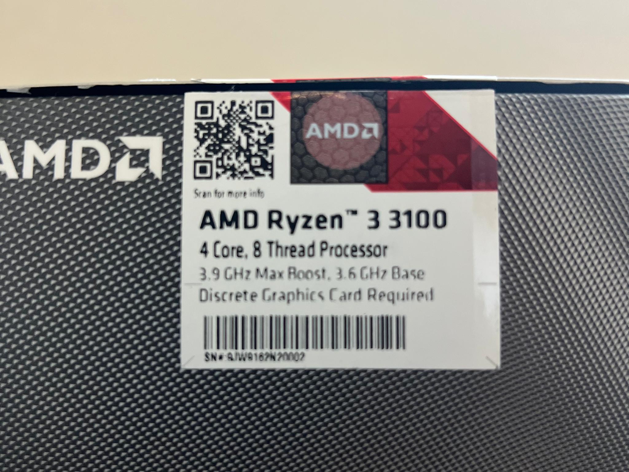 AMD Ryzen 3100 3.6 GHZ