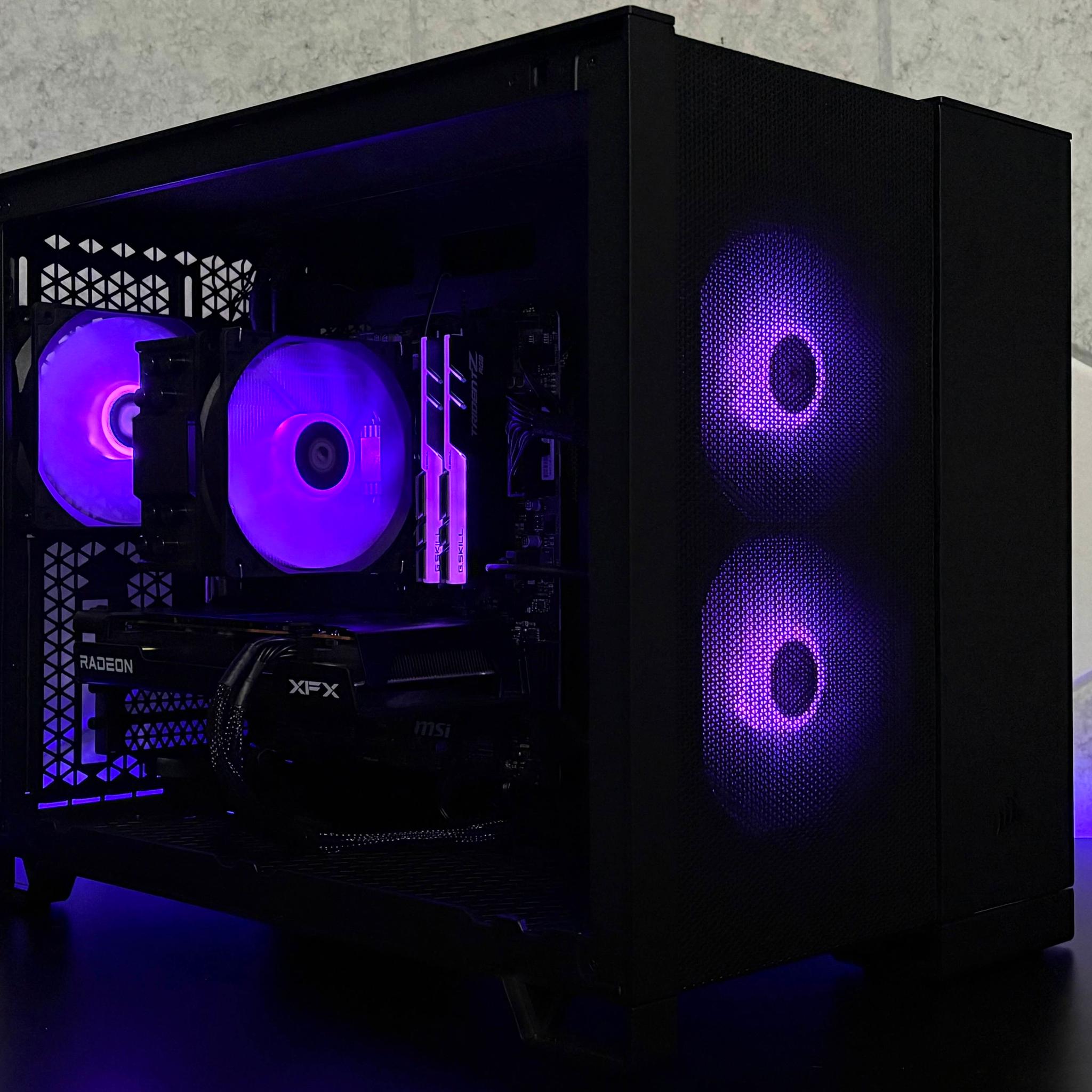 💜🖤 RX 7600 | Ryzen 5 3600 🖤💜| 16GB DDR4 | 1TB NVME | WIFI 5 | 1080p Budget Gaming PC