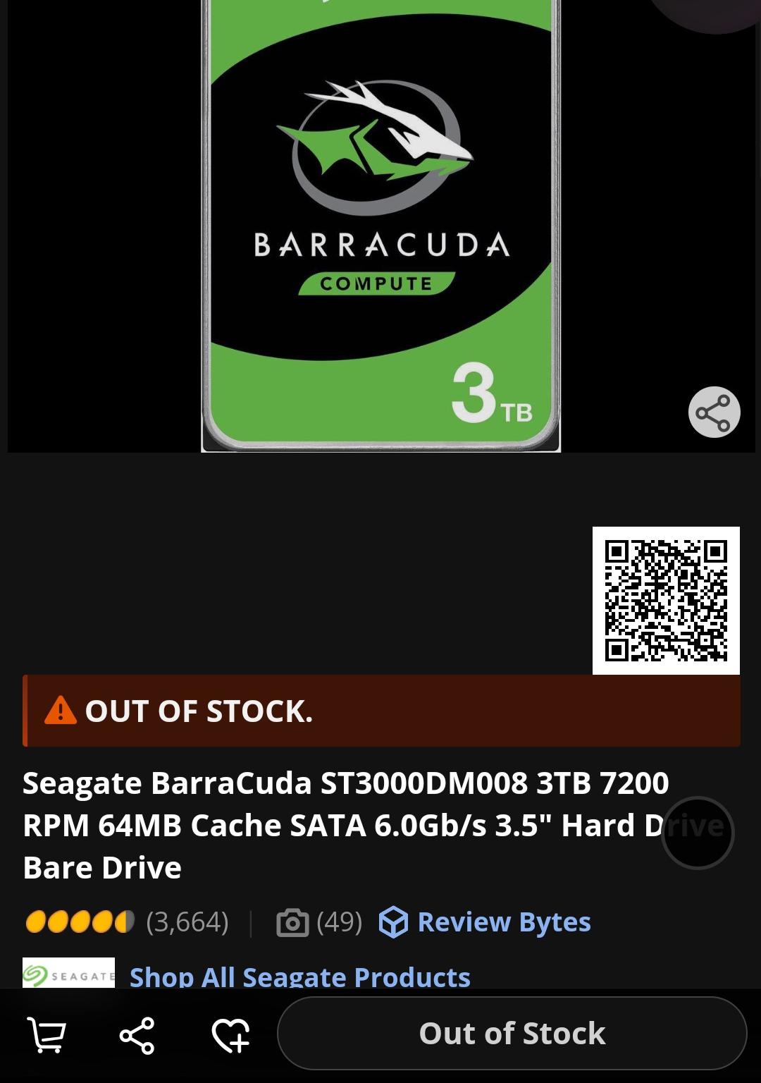 Seagate Barracuda 3TB & Firecuda 1TB