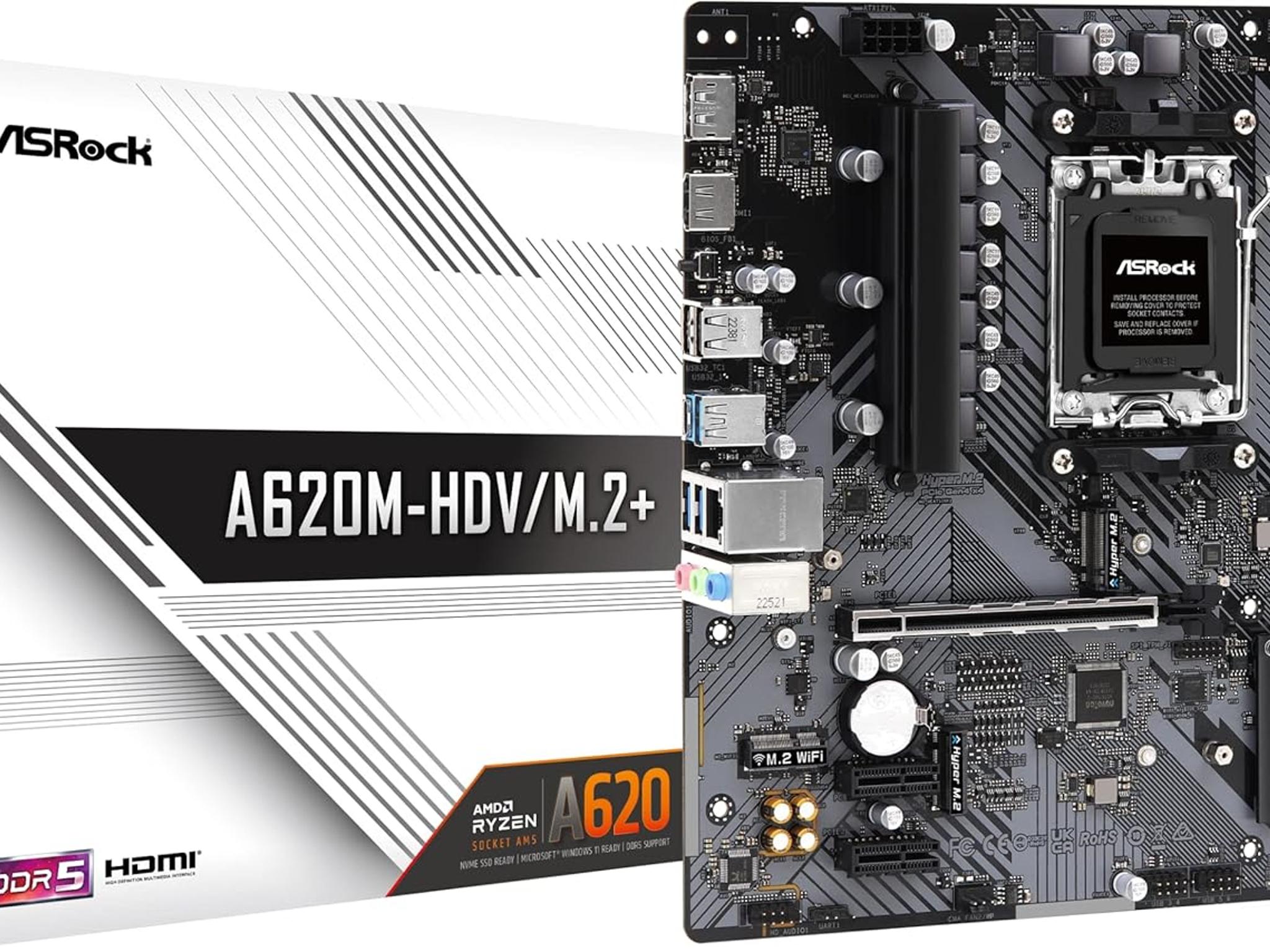 New ASRock A620M-HDV/M.2+ Motherboard Supports AMD Socket AM5 Ryzen 7000 Series Processors