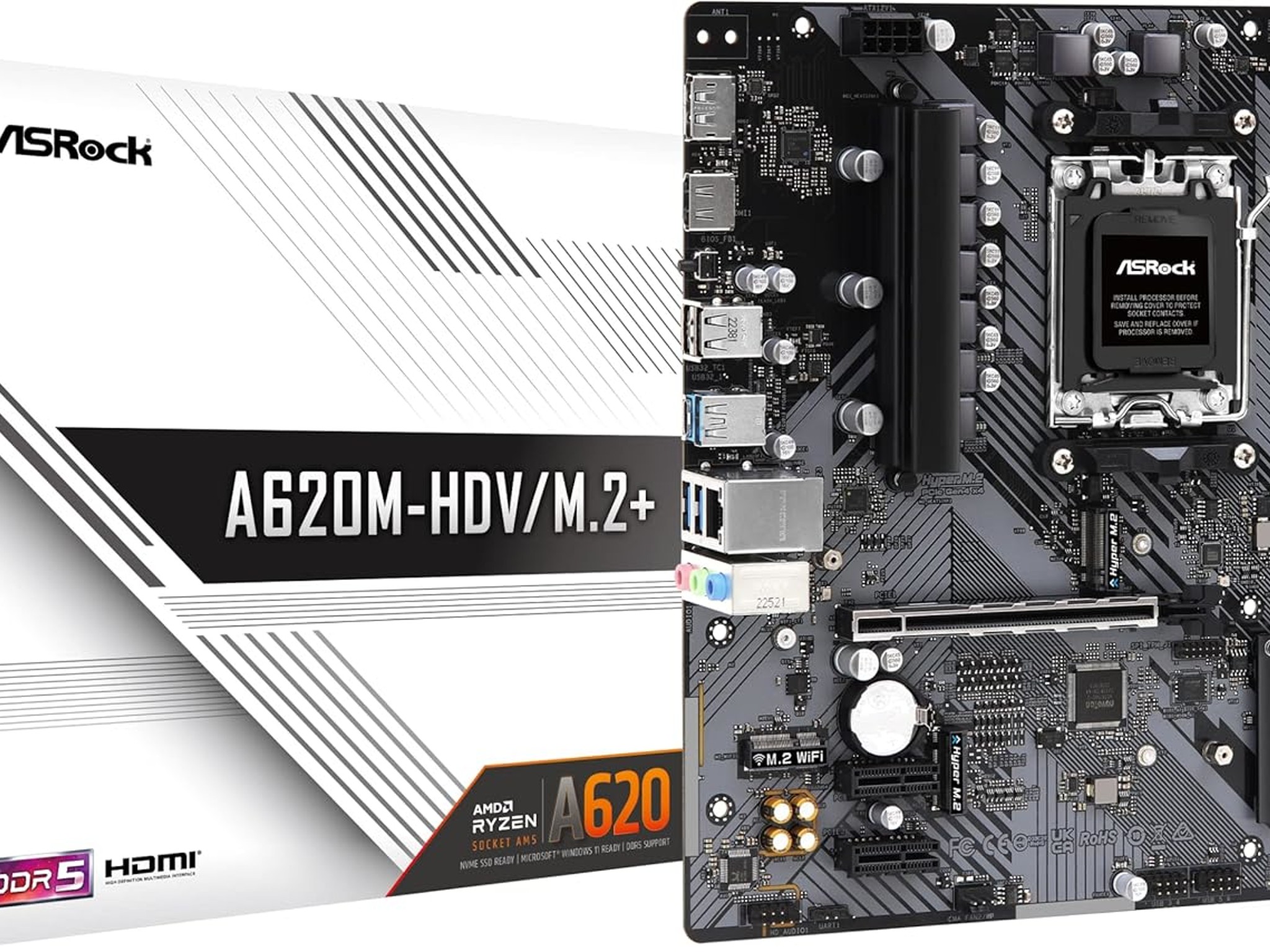 New ASRock A620M-HDV/M.2+ Motherboard Supports AMD Socket AM5 Ryzen 7000 Series Processors