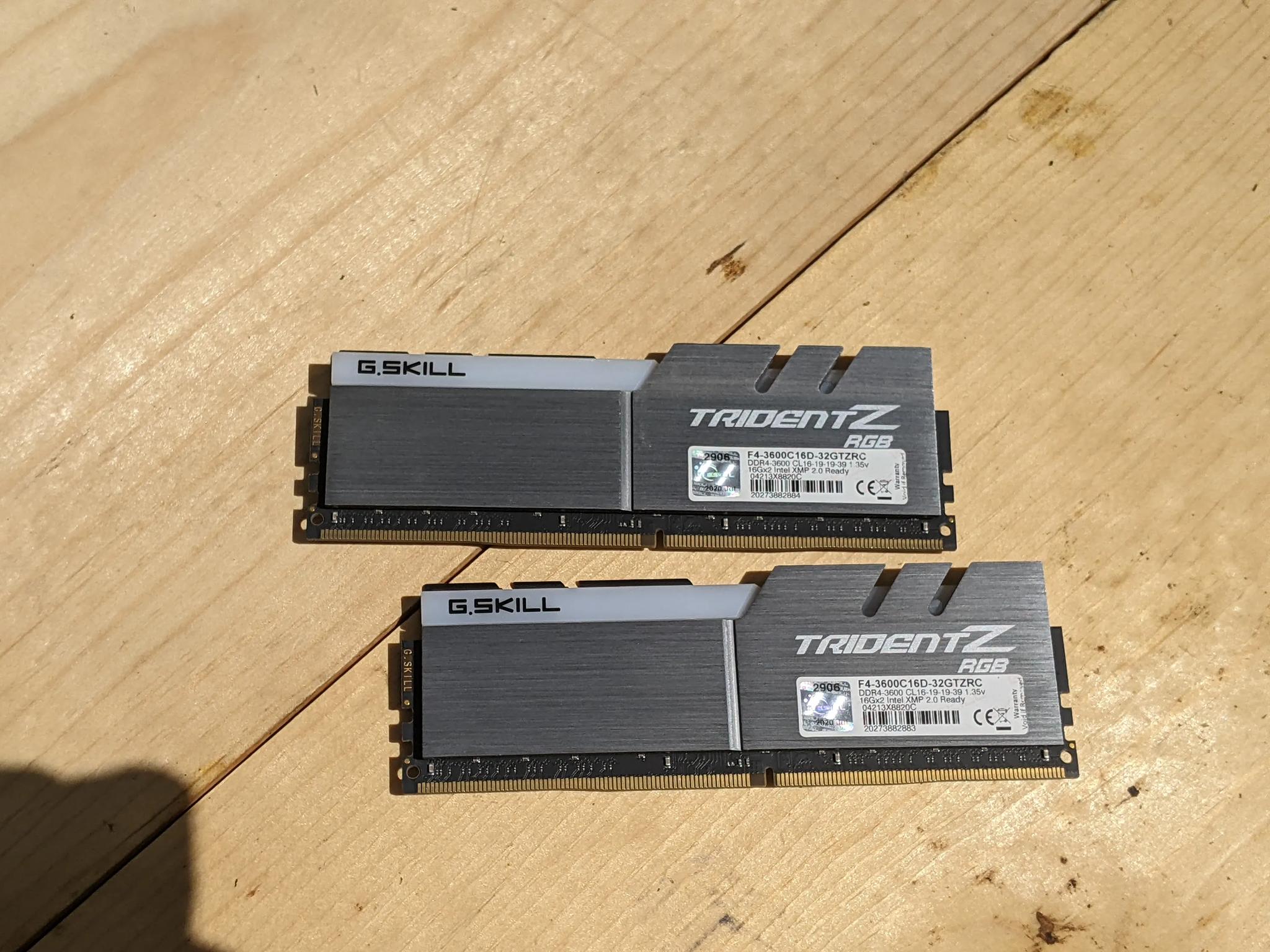 G.Skill Trident Z RGB 32 GB (2 x 16 GB) DDR4-3600 CL16 Memory