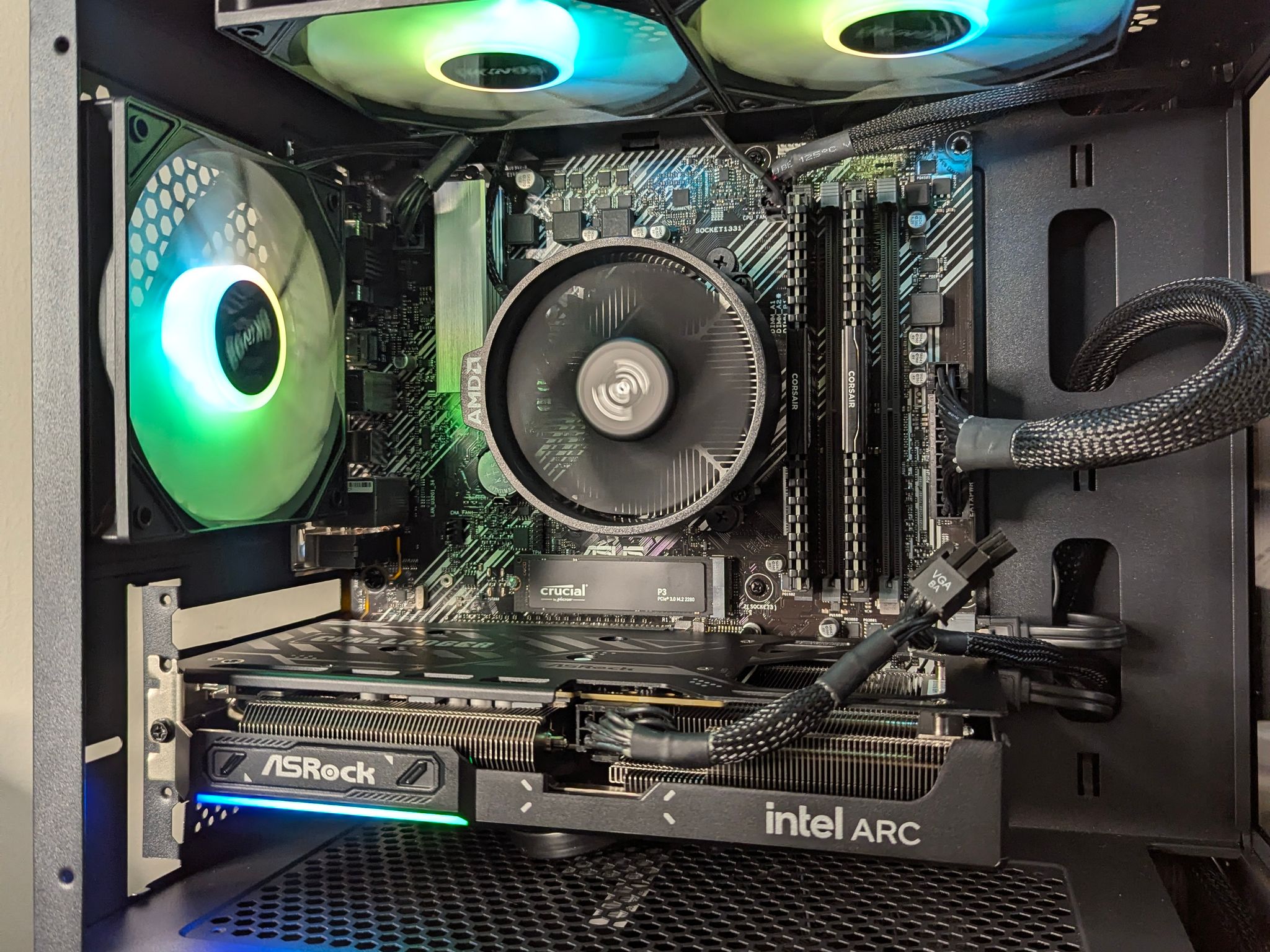 Gaming PC |Ryzen 5 5600X | 1.14TB SSD |ARC B580 OC 12GB | 16GB DDR4 LPX | B450M A2 | 1440p/1080p