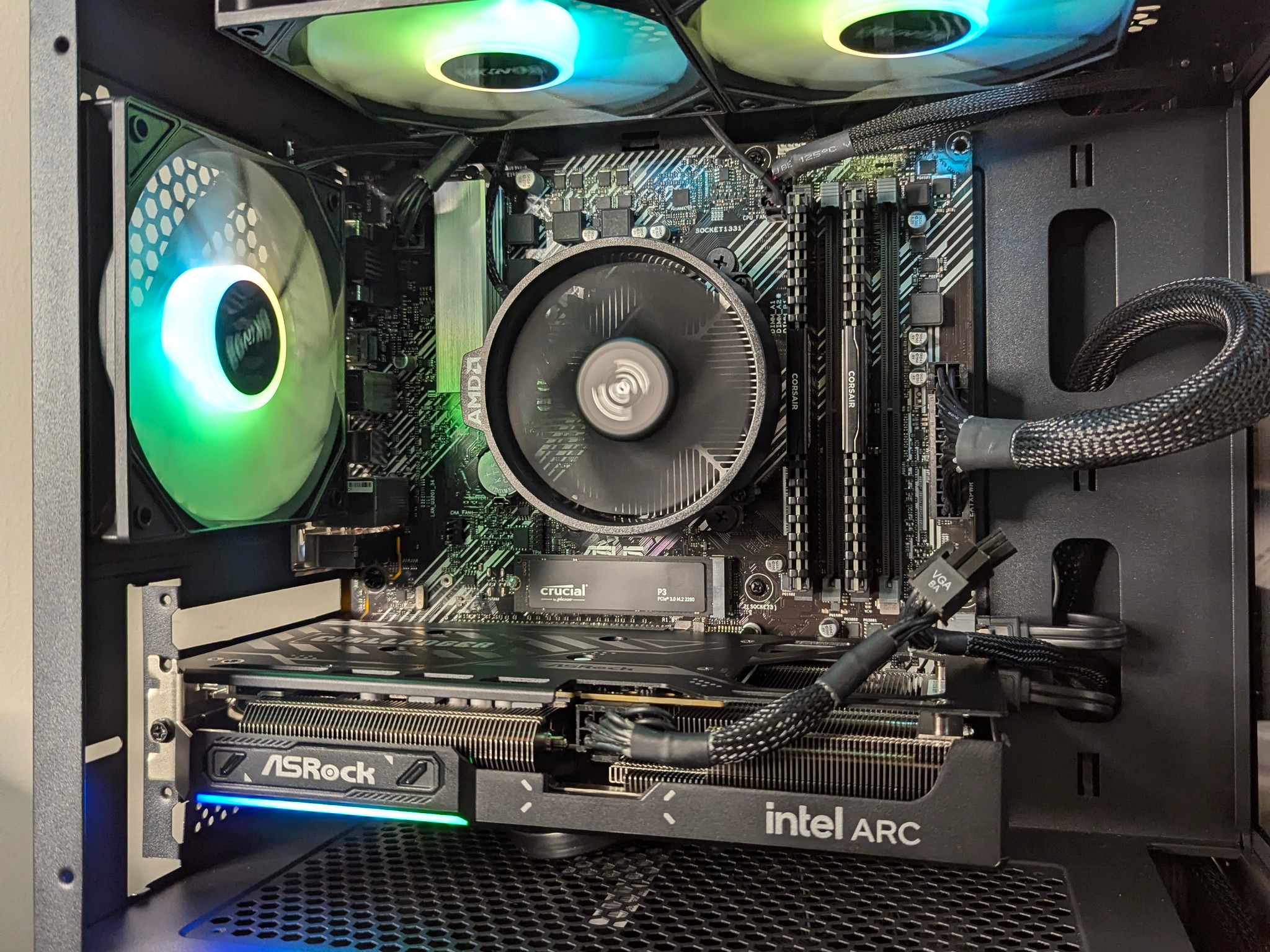 Gaming PC |Ryzen 5 5600X | 1.14TB SSD |ARC B580 OC 12GB | 16GB DDR4 LPX | B450M A2 | 1440p/1080p