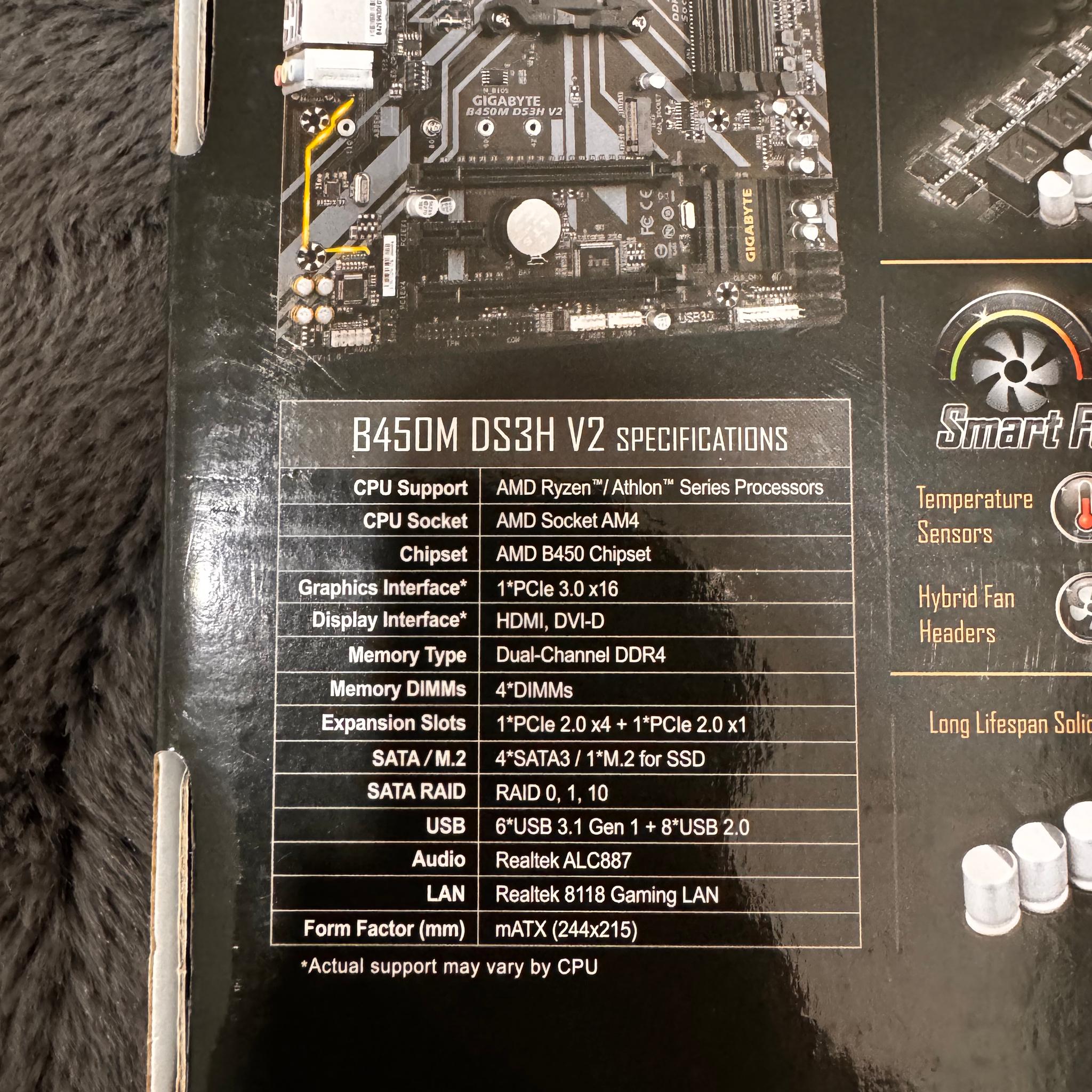 GIGABYTE B450M DS3H V2 READ DESC