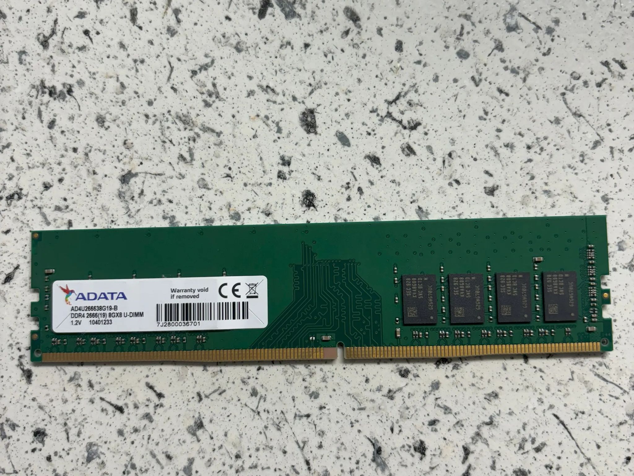 ADATA 8GB PC4 2666 PC4 21300 DDR4 2666MHz 1.2V CL19 Desktop RAM Memory