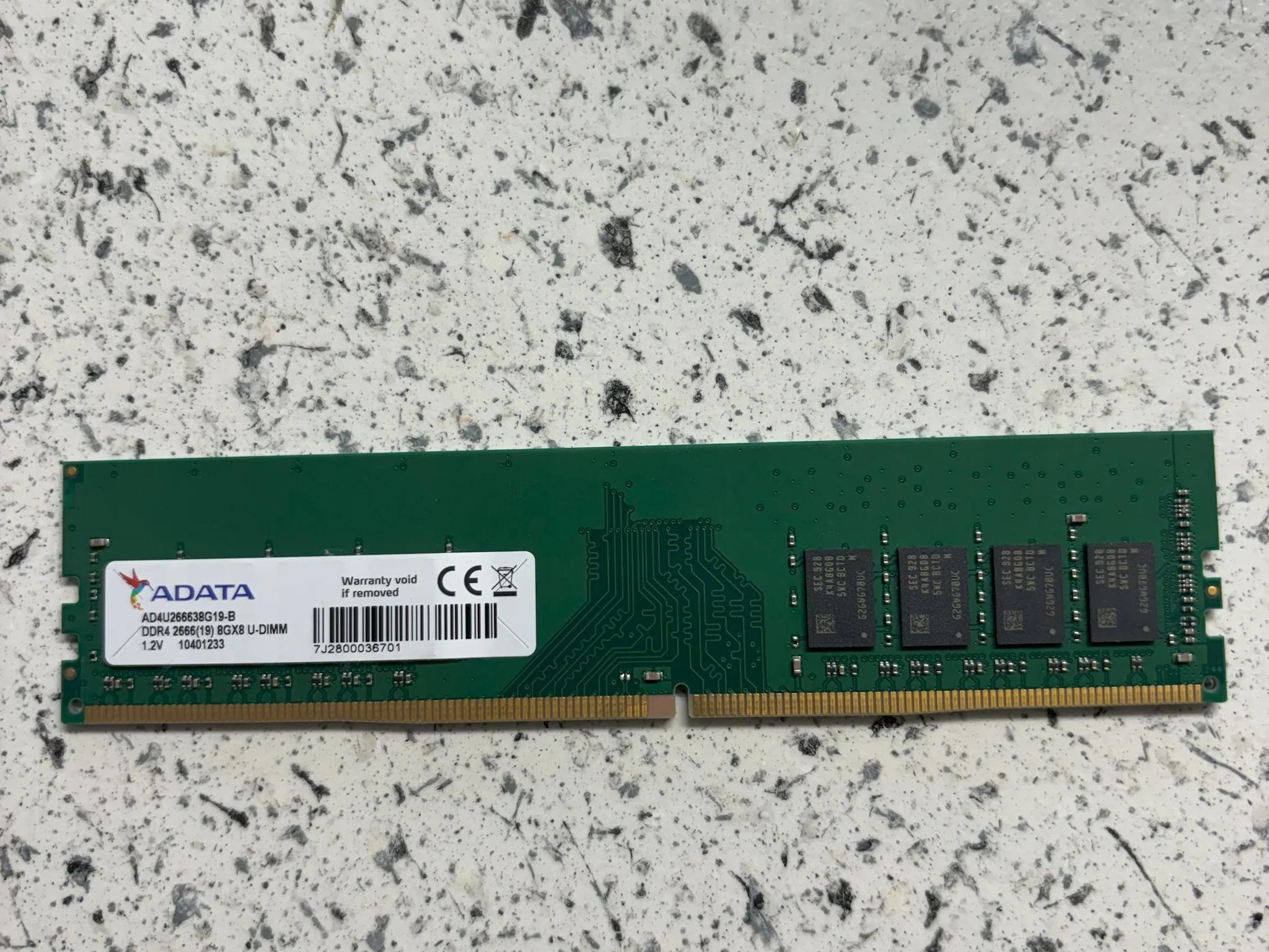 ADATA 8GB PC4 2666 PC4 21300 DDR4 2666MHz 1.2V CL19 Desktop RAM Memory