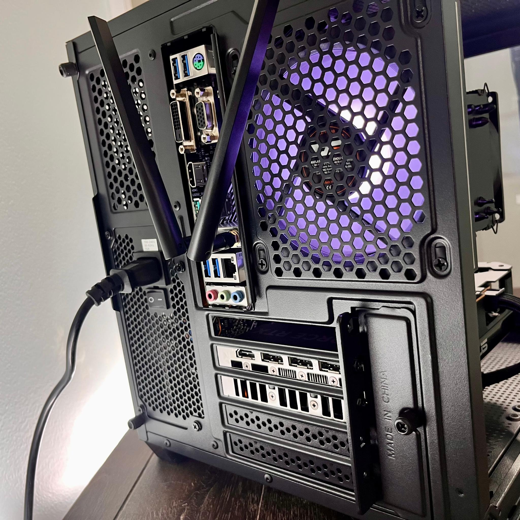 🐦‍⬛🖤RTX 5060 Black Gaming PC | Ryzen 5 5600G | 24GB RAM | 768GB SSD | WiFi-Ready to Play